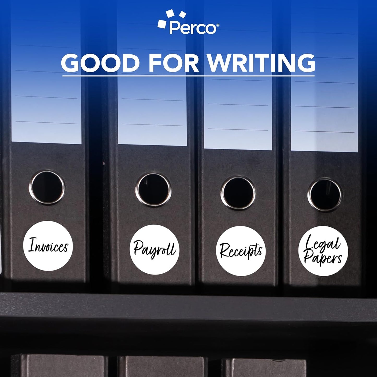 Perco White 3-Inch Perforated Circle Dot Sticker Labels — 10 Rolls, 5,000 Round Stickers — with Permanent Adhesive for Moving Boxes, Sale Signage, Displays, Status Messaging—Made in USA