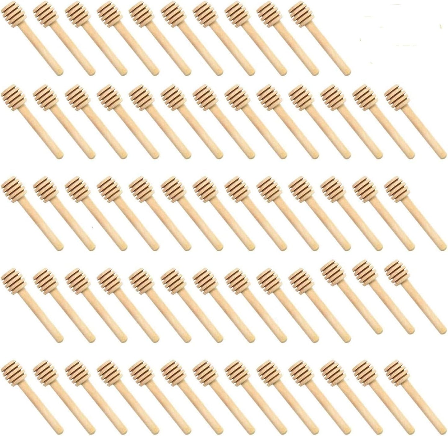 100 PCS Wooden Honey Dipper Sticks, 3 Inch Honey Sticks Mini Honeycomb Sticks, Mini Honey Dipper Honey Stirrers for Honey Jar Dispense Drizzle Honey and Wedding Party Favors Gift