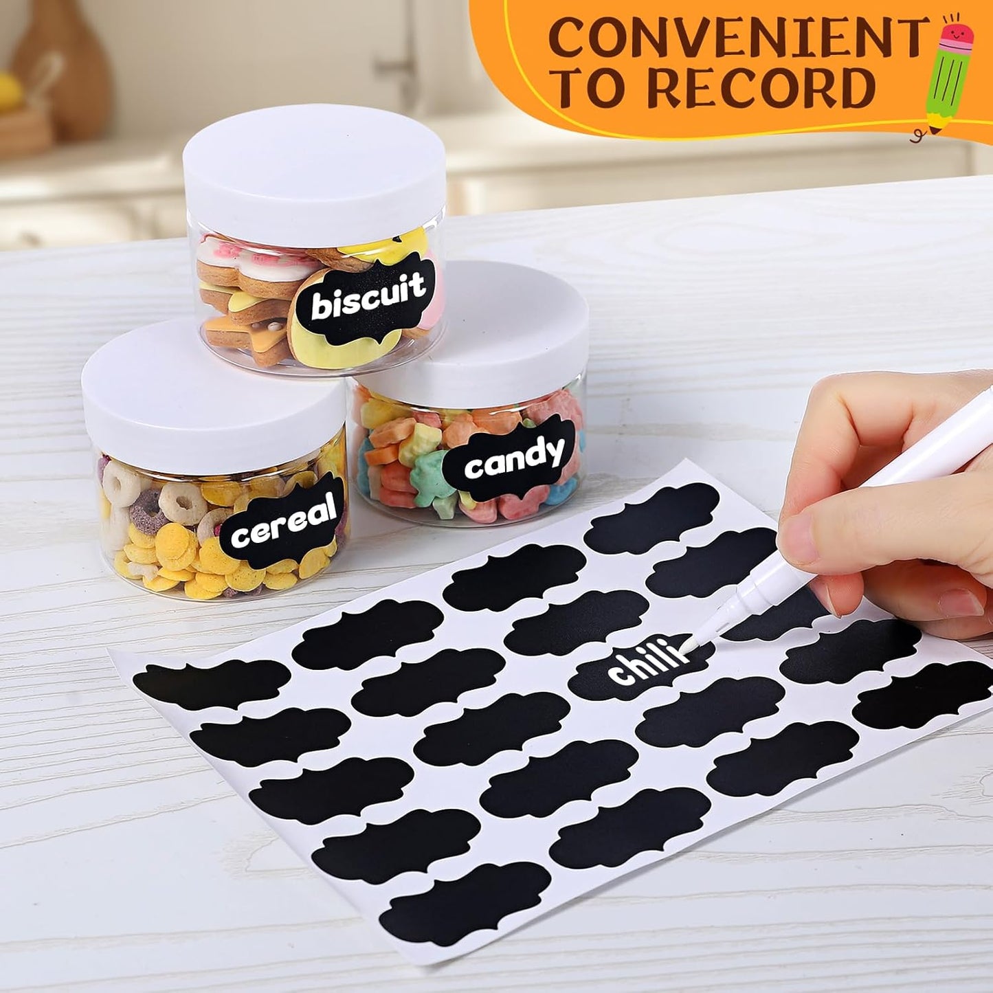 72pcs 4 oz Plastic Containers with Lids Labels Leak Proof BPA Free Airtight Refillable Clear Small Containers Storage Jars for Storing Dry Food Slime Honey Jam,white