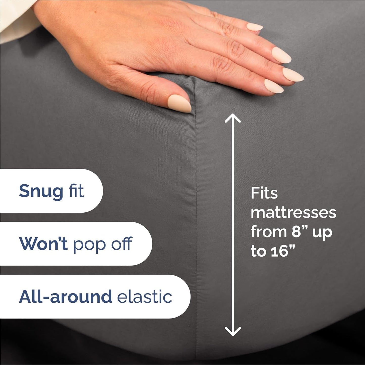 King Size 4 Piece Sheet Set - Comfy Breathable & Cooling Bed Sheets Set - Hotel Luxury Bedding for Women, Men, Kids, Teens, Boys & Girls - Deep Pockets, Ultra-Soft, Wrinkle Free - Oeko-Tex - Dark Grey