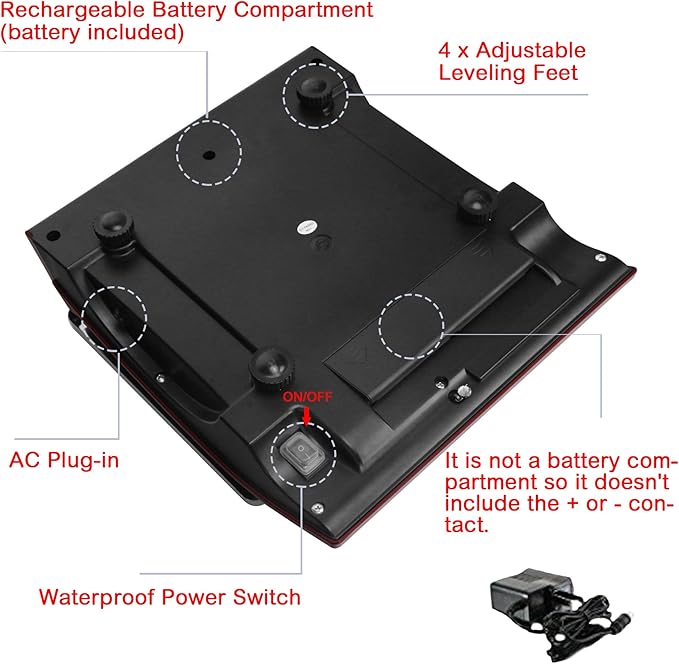 CAMRY Price Computing Scale Commercial Food Scale 66lb / 30kg Fruit Meat Produce, Dual Bright LED Display Stainless Steel Platform, for Deli Farmers Markets Restaurant