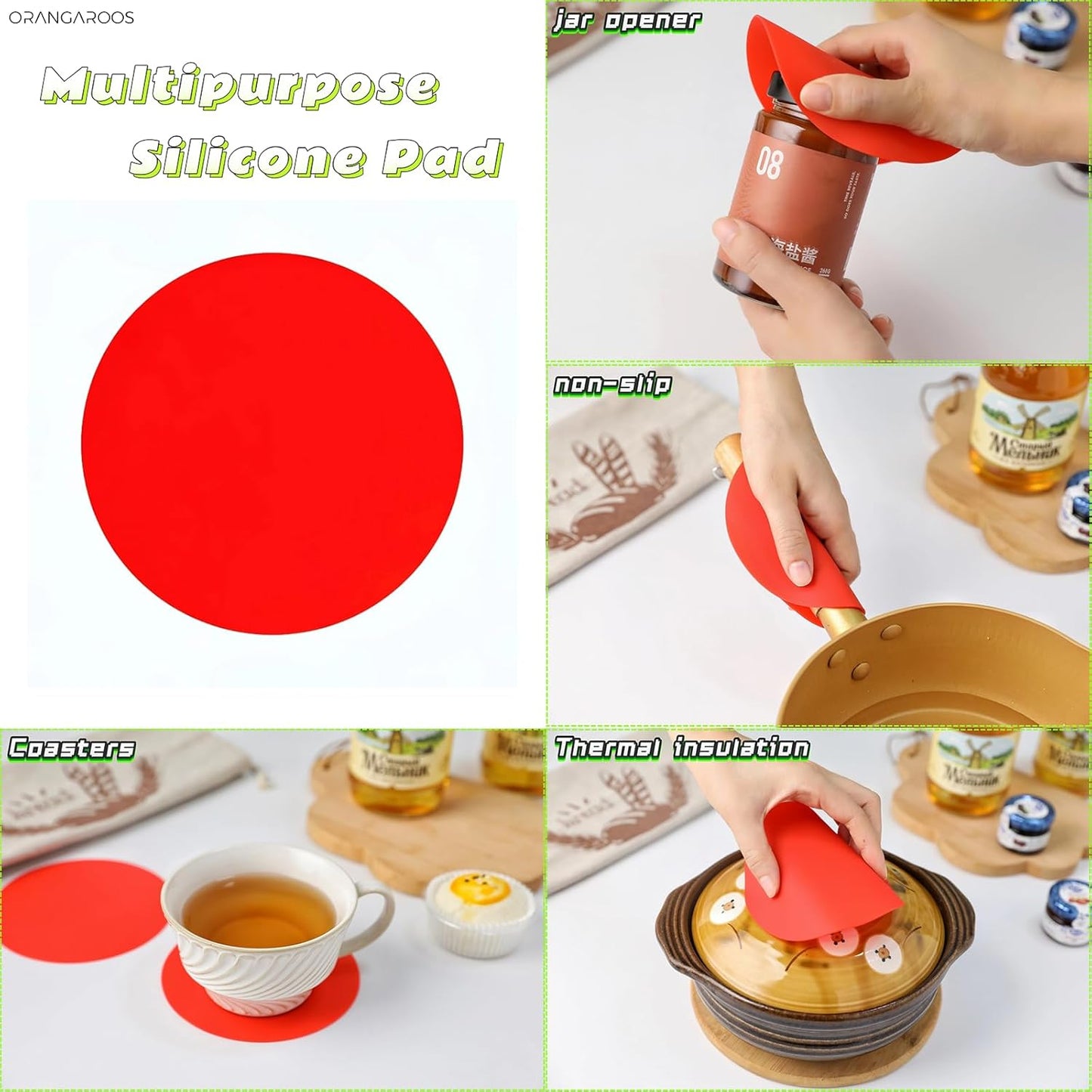 Jar Opener - 2 in 1 Adjustable Stainless Steel Jar Opener for Seniors with Arthritis - Lid Opener and Bottle Opener set with Jar Opener Gripper Pad