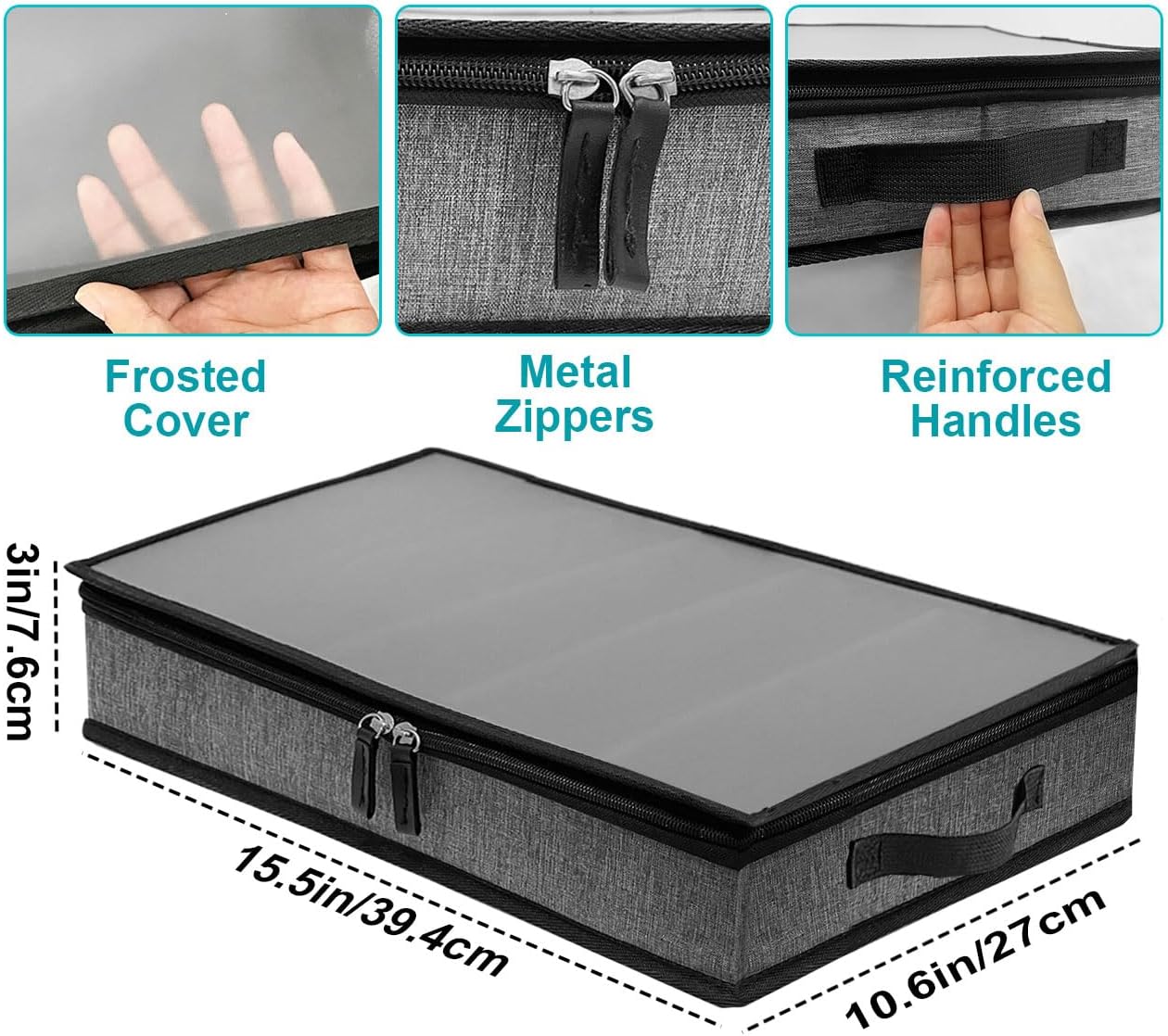 Silverware Organizer Chest,Silverware Storage Box,Stackable Flatware Storage Case,Spoon Organizer,Tableware Storage Box With 4 Dividers for Moving Transport,Kitchen Utensil cutlery Organizer