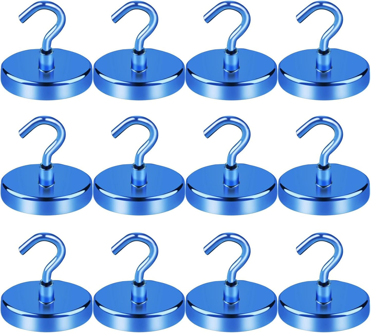 LOVIMAG Cruise Ship Essentials - 150Lbs Heavy Duty Magnetic Hooks, Blue, 12 Pack