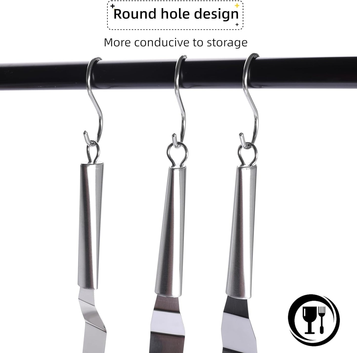 Cake Frosting Spatula Set, 4 6 8 10 Inch Straght Icing Spreader Knife For Baking, Decorating Cakes