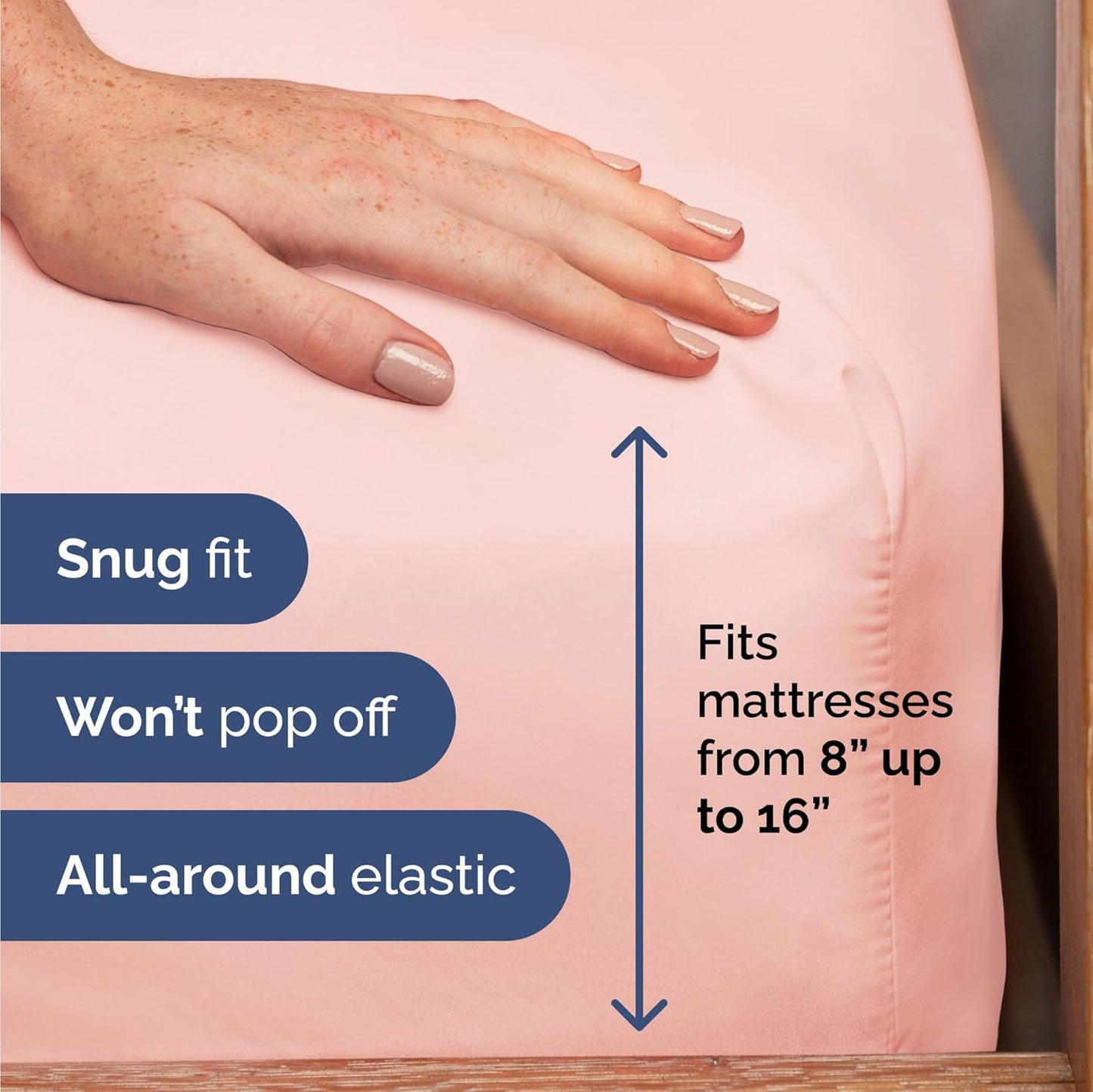 Twin Size 3 Piece Sheet Set - Comfy Breathable & Cooling Bed Sheets Set - Hotel Luxury Bedding for Women, Men, Kids, Teens, Boys & Girls - Deep Pockets, Ultra-Soft, Wrinkle Free - Oeko-Tex - Baby Pink