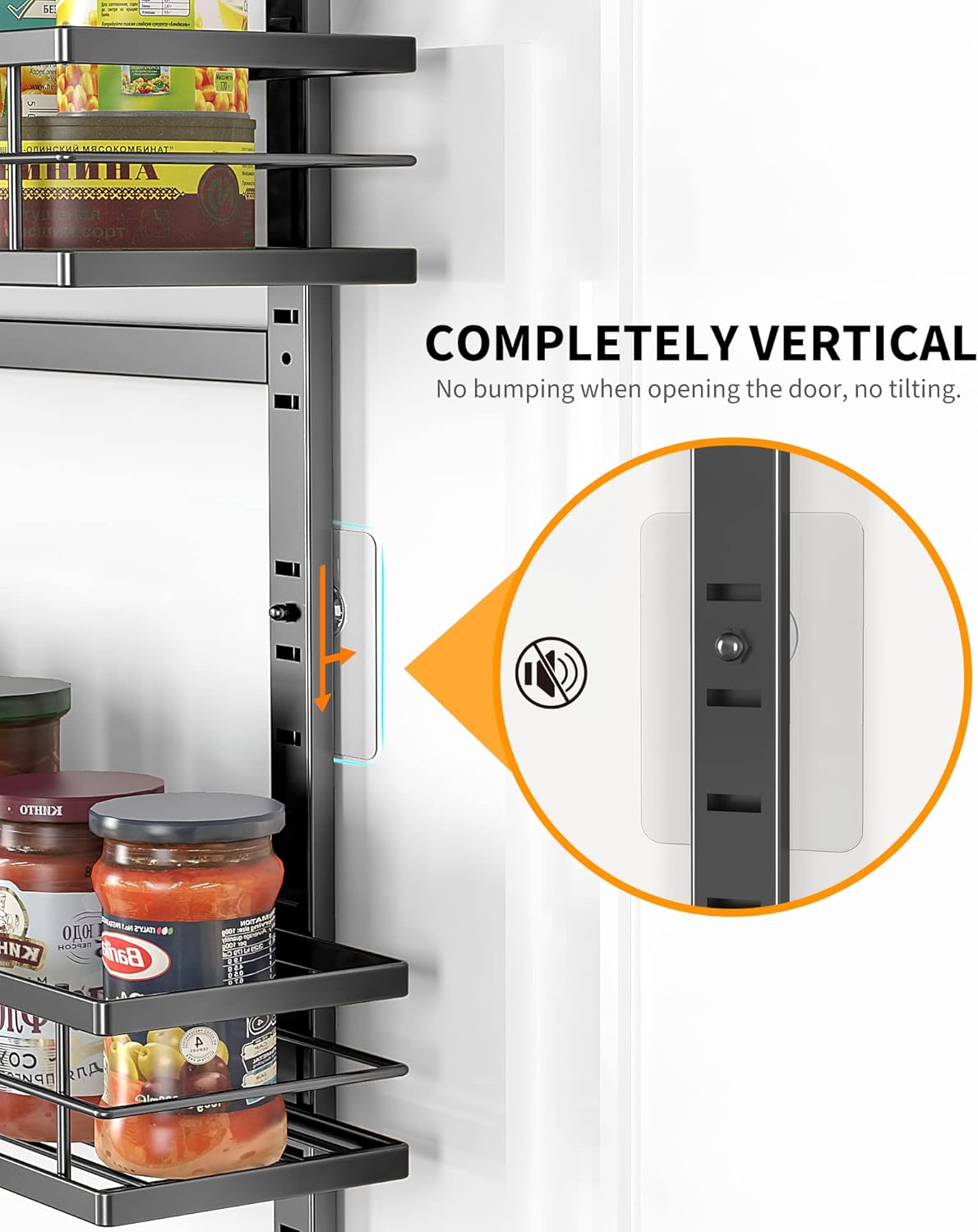 Moforoco 6-Tier Over The Door Pantry Organizer, Pantry Organization and Storage, Black Hanging Basket Cabinet Door Wall Spice Rack Shelves, Home & Kitchen Laundry Room Bathroom Essentials accessories