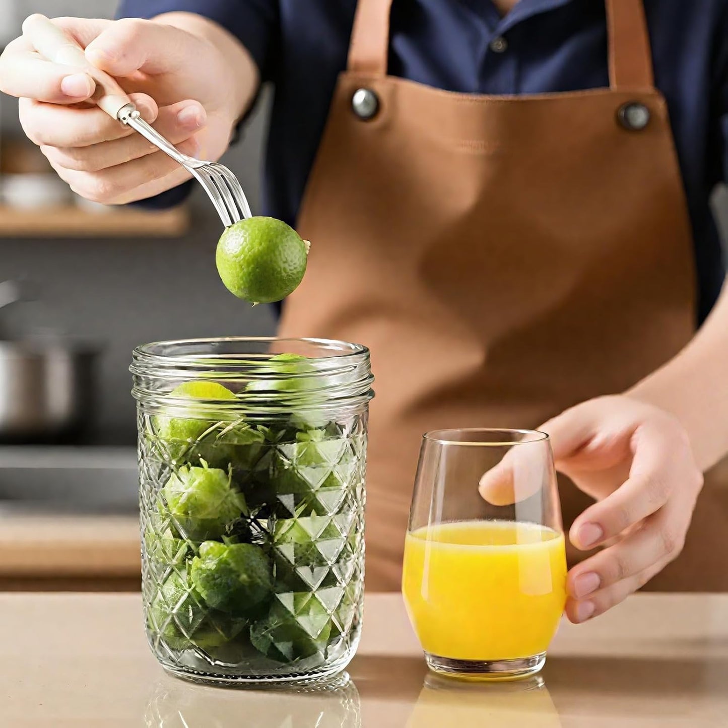 22oz/650ml Mason Jars with Airtight Lids Glass Canning Jars with Regular Lids Spice Jars Honey Jars for Yogurt,Jam,Spice,Overnight Oats Canning, Preserving,Decorations,Jelly,Dessert,6 Pack (22oz)