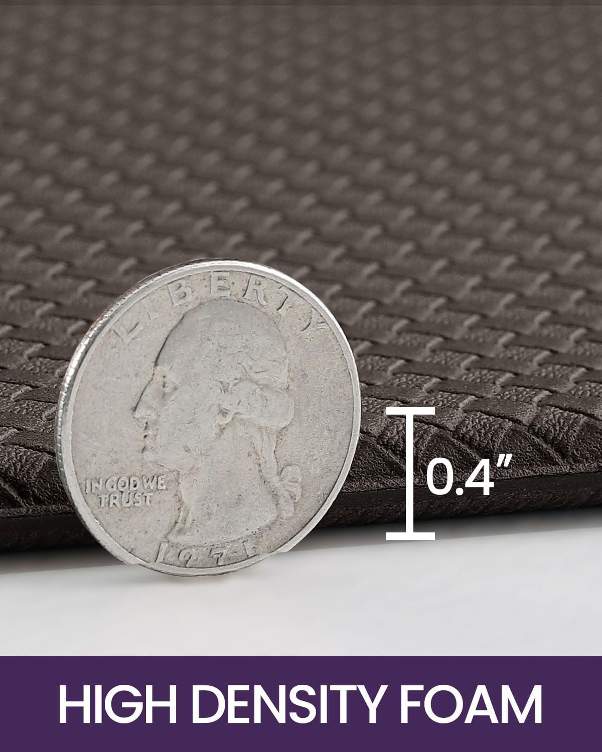 DEXI Kitchen Floor Mats Cushioned Anti Fatigue,17x29+17x59, Standing Runner Rug Waterproof, Comfort Memory Foam Padded for Front Sink Laundry Set of 2, Brown