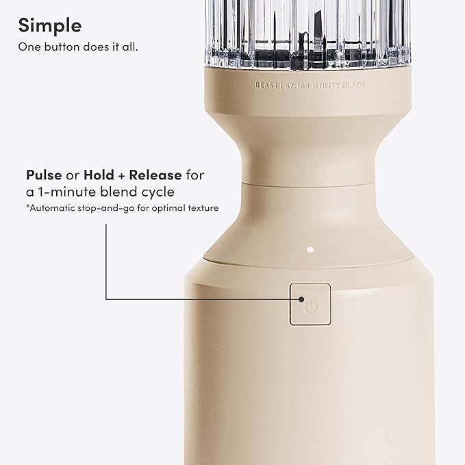 Beast Mega 1200 Plus | Premium Countertop Blender | Smoothies, Shakes, Sauces, Dips, Soups | Blends Ice and Frozen Fruit | XL Vessel | With Extra Vessels, Straw System | 1200W | (Sand, 120V)