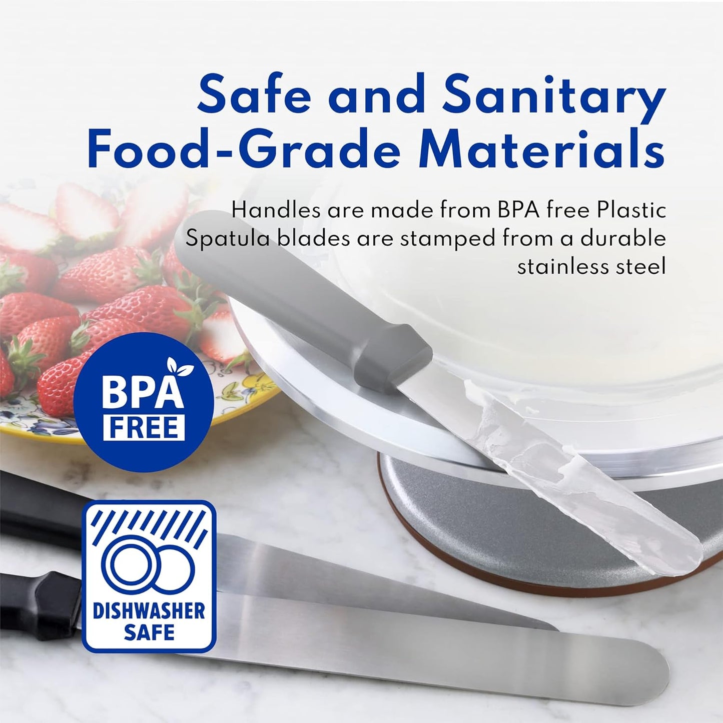 New Star Foodservice 38088 Straight Icing Spatula, 10-Inch Blade, 15-Inch Overall, Silver