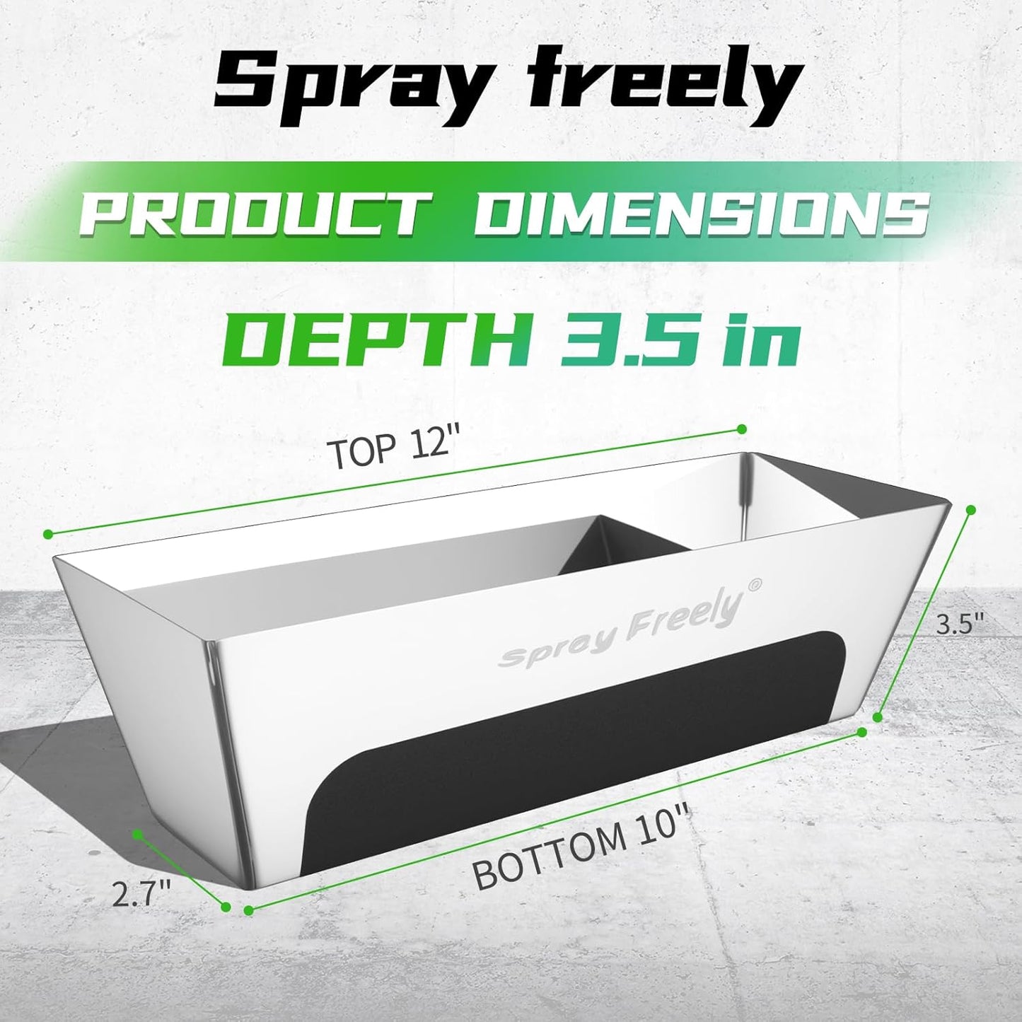 Drywall Mud Pan, Stainless Steel Mud Pan, Sheared Edges for Easy Knife Cleaning, Perfect Size for Larger Drywall Knife, Suitable For Mortar, Mixing Cement, Putty And Paint (10 Inch 1 Pack)