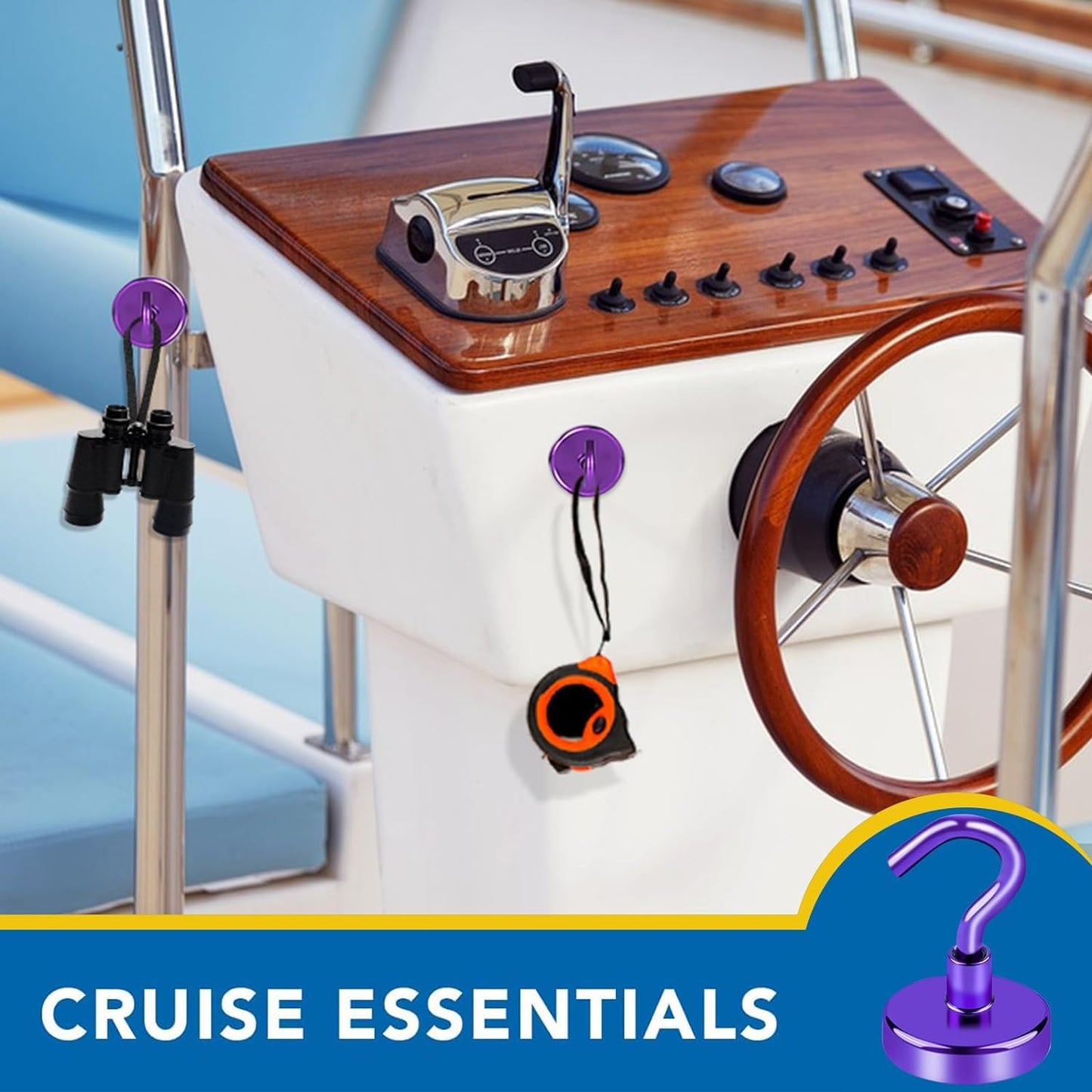 LOVIMAG Magnet Hooks, Strong Magnets,80Lb Magnetic Hooks Heavy Duty, Purple Strong Magnet Hook for Cruise Cabins, Magnet Hook for Refrigerator, Cruise Accessories, Magnets Key Holder-12Pack