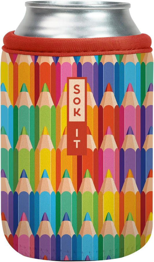 Sok It CanSok Sleeve for Beer & Soda Insulated Neoprene Cover (Work of Art, 12oz Can Sleeve)