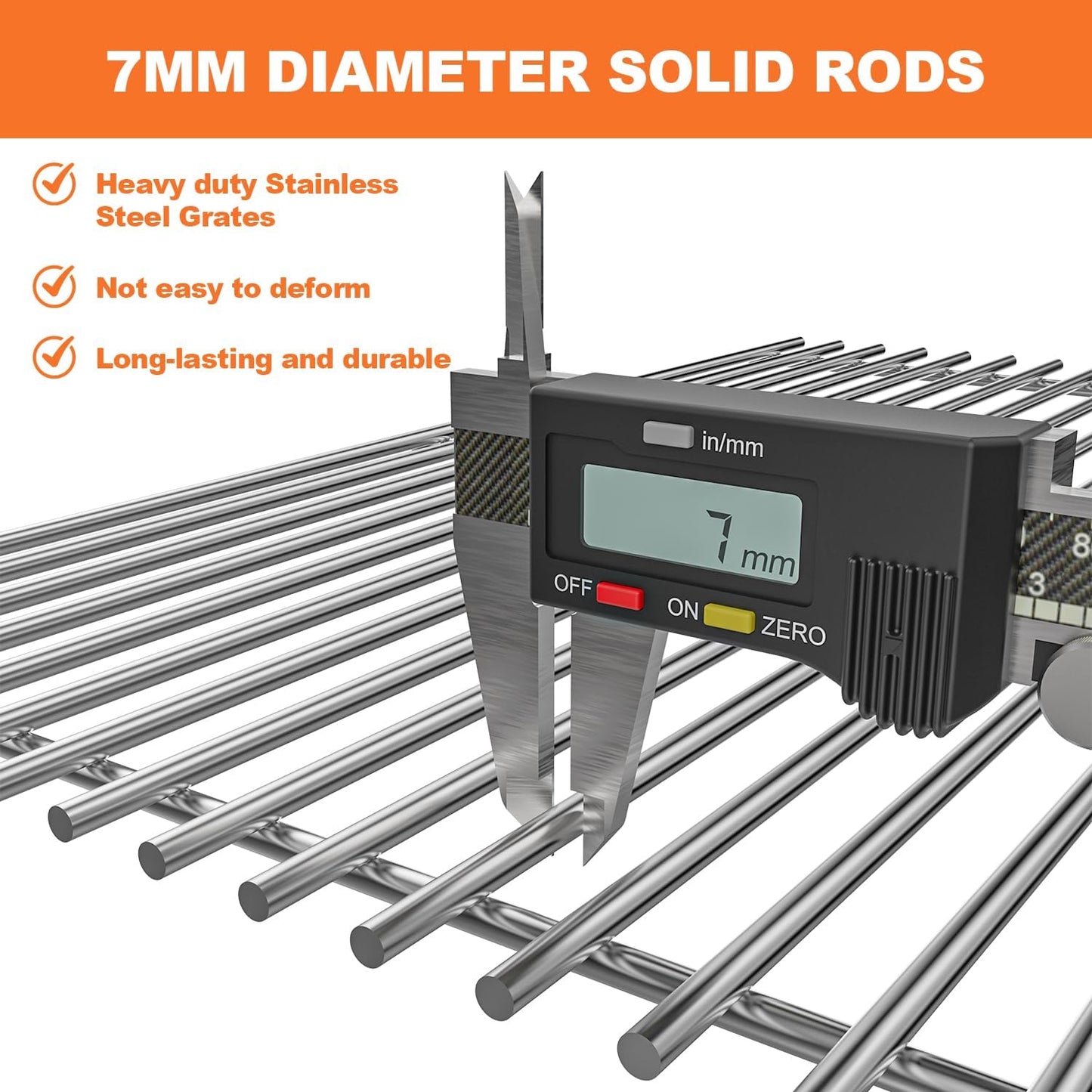 KEESHA 7852 Stainless Steel Grates Replacement Parts for Weber Crafted Genesis II 300 Series Grill Grates for Weber Genesis ii E-310 E-315 E-325 E-330 E-335 S-310 S-335 S-345 SE-335 SE-310