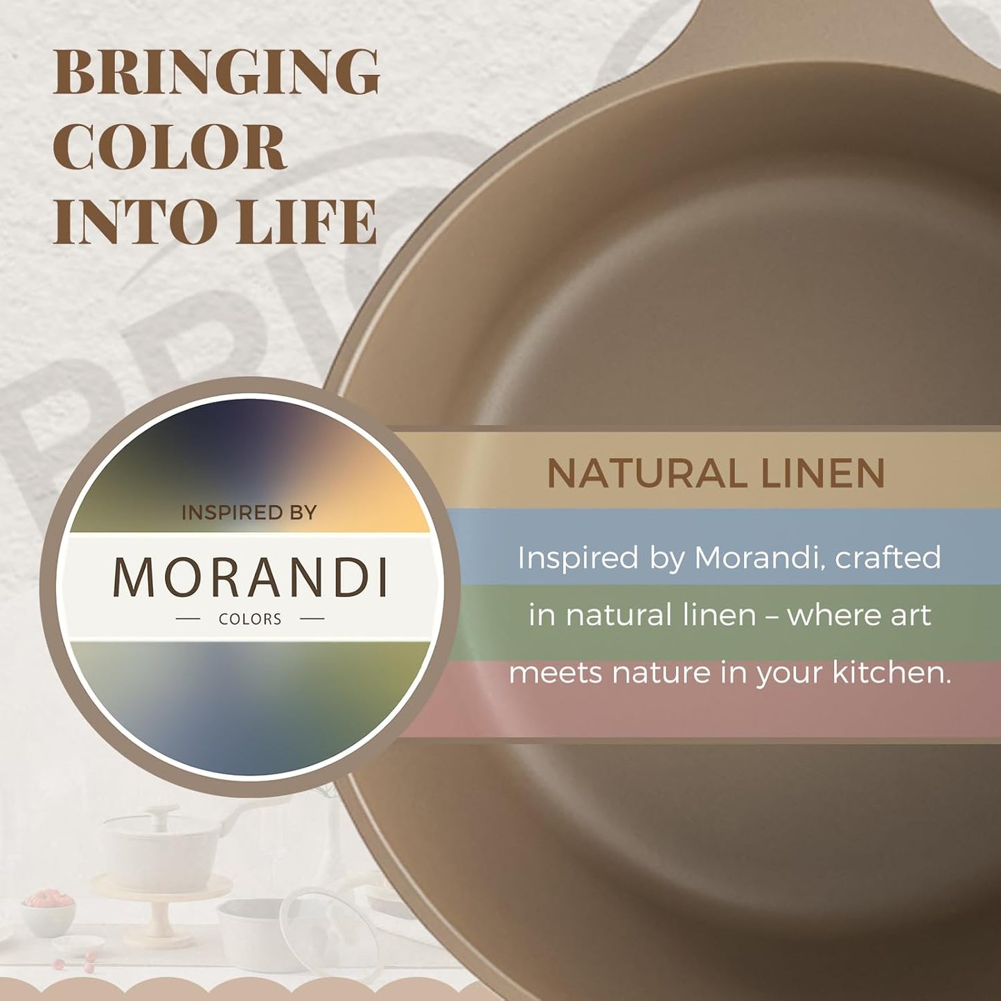 Nonstick Saucepan Set with Lids, 2QT and 2.7QT Sauce Pan Set, Non Toxic Sauce Pots with Pour Spouts for Multipurpose Use, PFOA Free, Induction Compatible Apricot