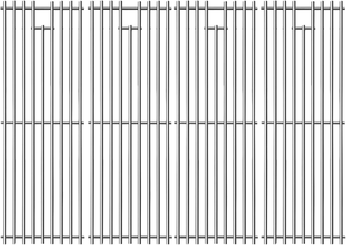 19-3/4" Stainless Steel 4 Cooking Grates Replacement Parts for Chargriller 2121, 2123, 2222, 2828, 3001, 3008, 3030, 3072, 3232, 3725, 4000, 4001, 4008, 4208, 5050, 5252 King Griller 3008, 5252 Grill