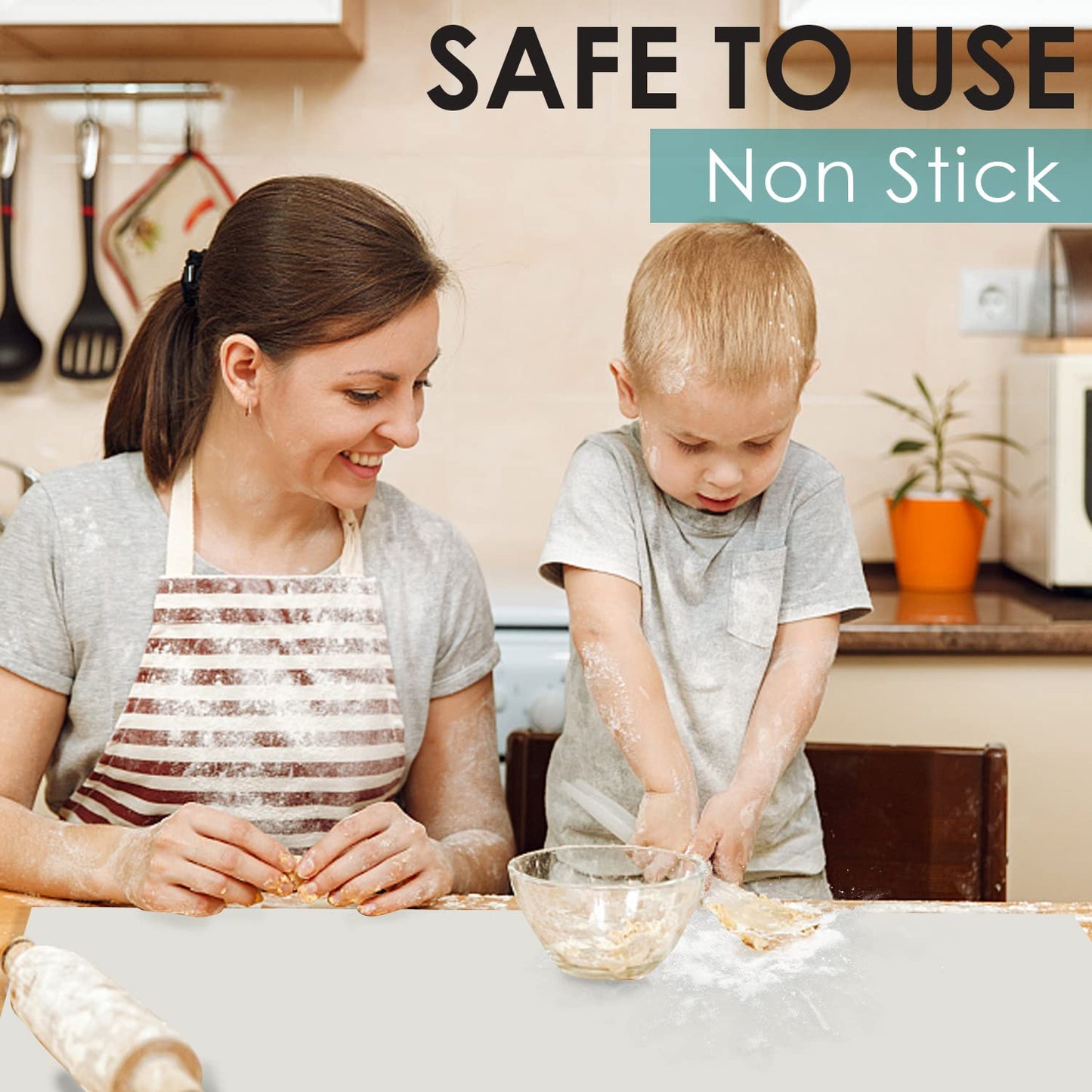 Extra Large Silicone Table Mat, Food-Grade Silicone Mat for Crafts Kids Placemat Desk Countertop Waterproof Protector Heat Insulation Kitchen Pastry Rolling Dough Pad, 27.6 x 19.7'' Light Gray, 1 Pack