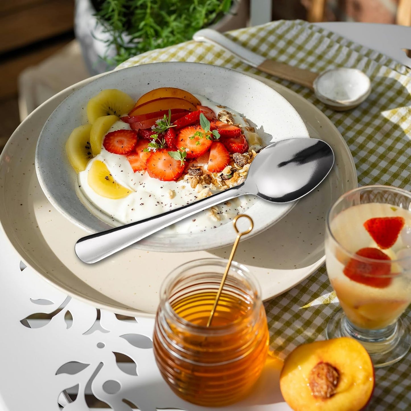 60 PCS Dinner Spoons Set - Windsor Stainless Steel Dinner Spoon 7.1 Inch with Dishwasher Safe Dessert Spoons, Metal Dessert Spoon, Silverware for Home, Kitchen or Restaurant