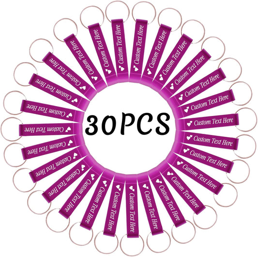 30PCS Personalized Bottle Opener Keychain Bulk Custom Beer Bottle Opener with Logo Text Engraved Wedding Bottle Opener Favors Customized Gifts for Guests Baby Shower Birthday Party-Pink