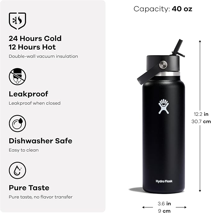Hydro Flask 40 Oz Wide Flex Straw Cap Tonal Trillium