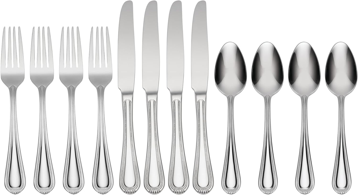Oneida 895267 Countess 12 Piece Everyday Flatware Set, Metallic