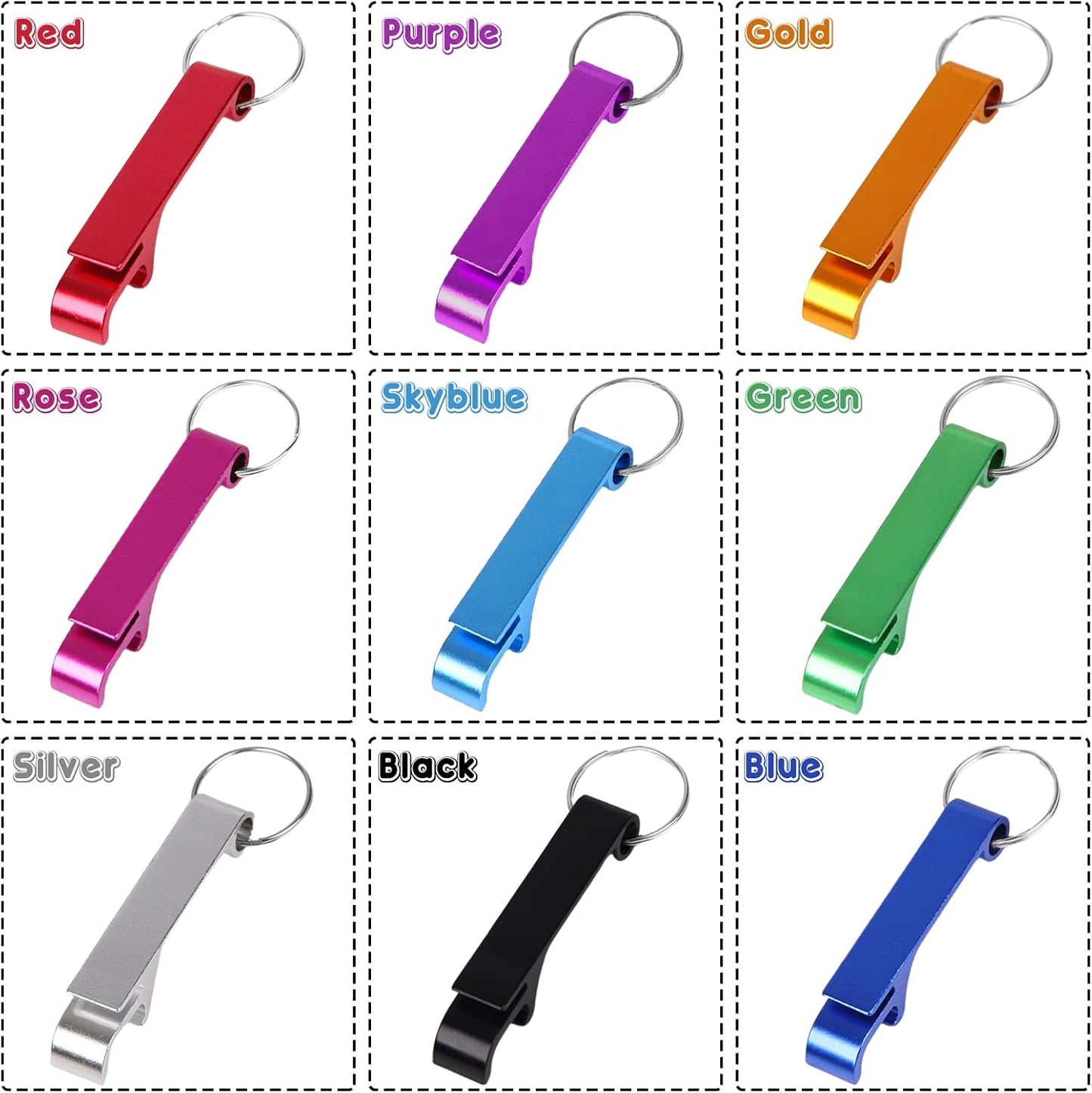 200PCS Personalized Bottle Opener Keychain Bulk Custom Beer Bottle Opener with Logo Text Engraved Wedding Bottle Opener Favors Customized Gifts for Guests Baby Shower Birthday Party-Blue