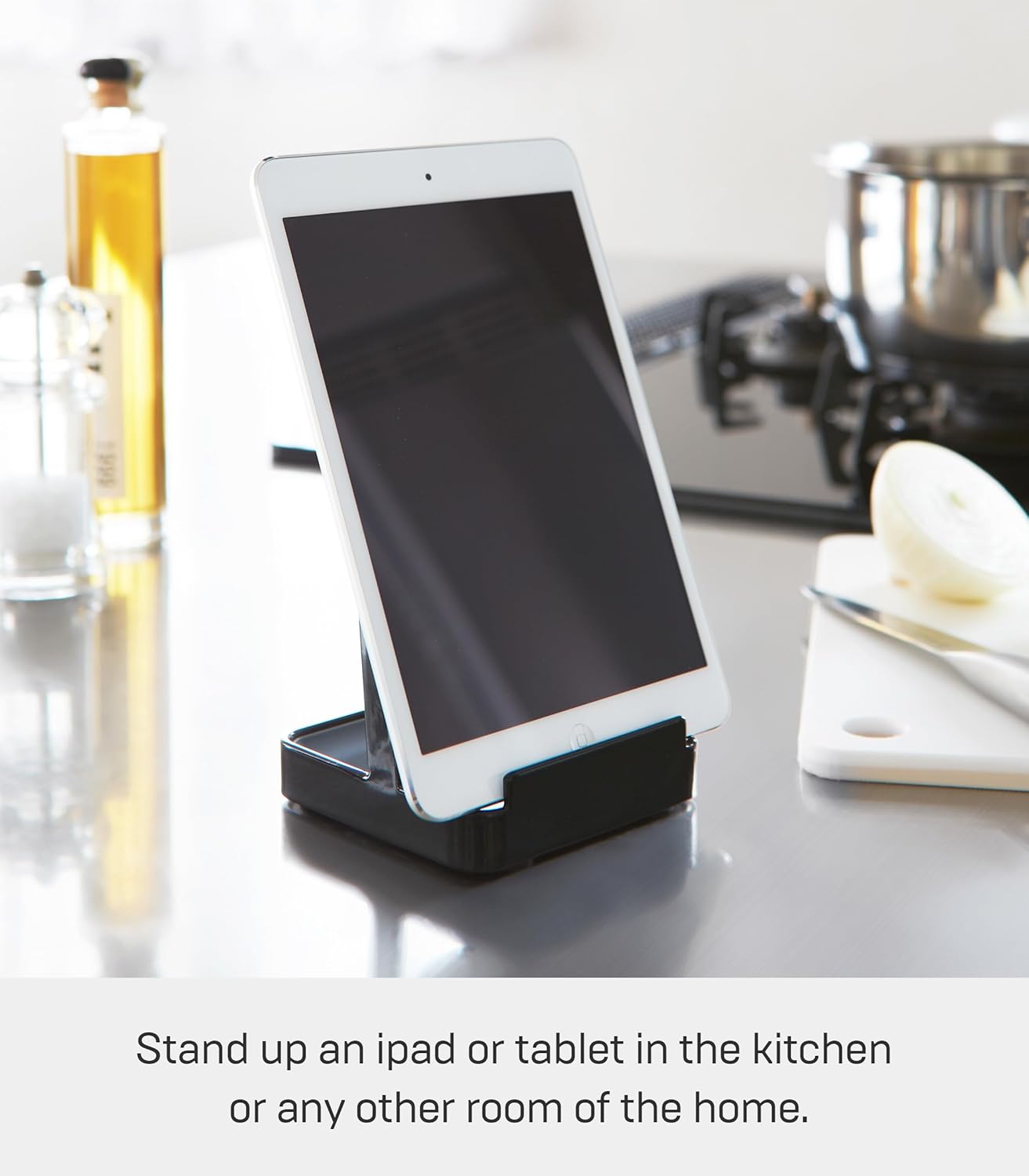 Yamazaki Home Tower Ladle Holder - Lid Stand For Utensils In Kitchen - Steel