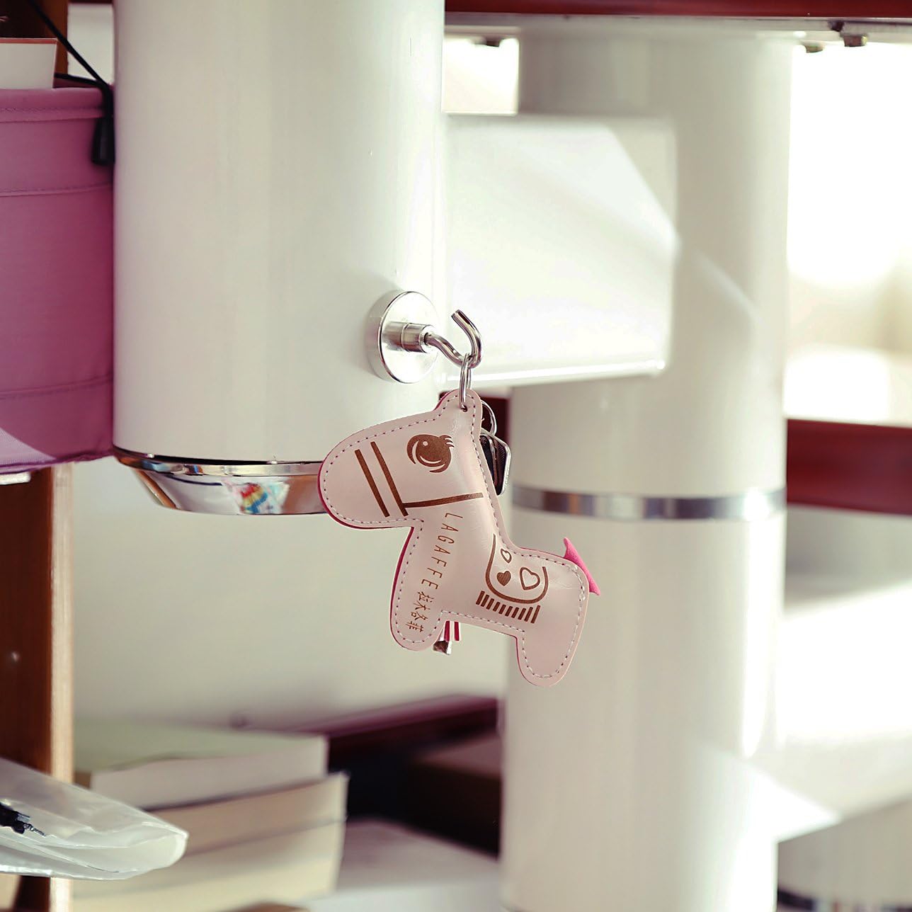 Neosmuk Magnetic Hooks for Cruise Cabins, Heavy Duty 130lb Strong Magnet Hook, Cruise Ship Essentials for Hanging, Metal Wall Refrigerator Hangers (Silver White, 10 Pack)