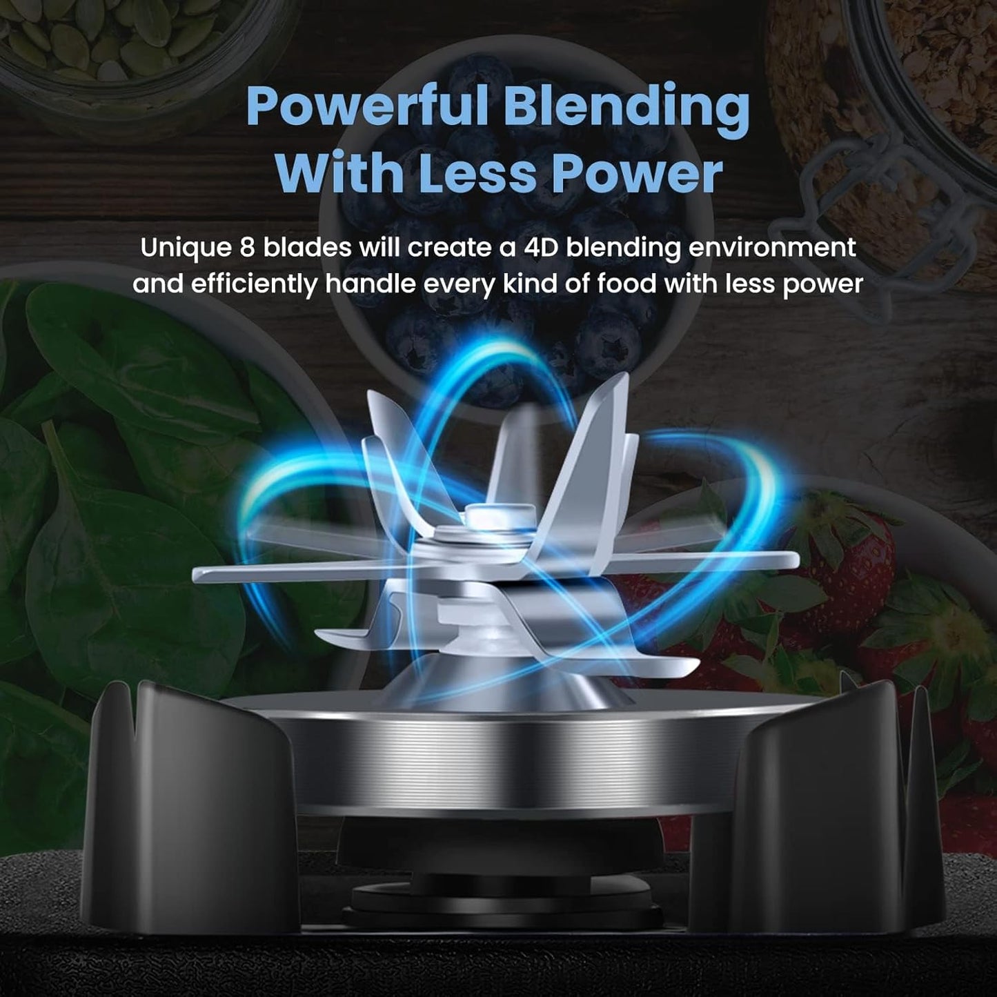 SYBO Commercial Professional Blender With Shield Quiet Soundproof Enclosure, Self-Cleaning 4D Blade System for Ice Crushing, Shakes & Purees, 48oz Pitcher, High-Speed Blender for Restaurants & Home