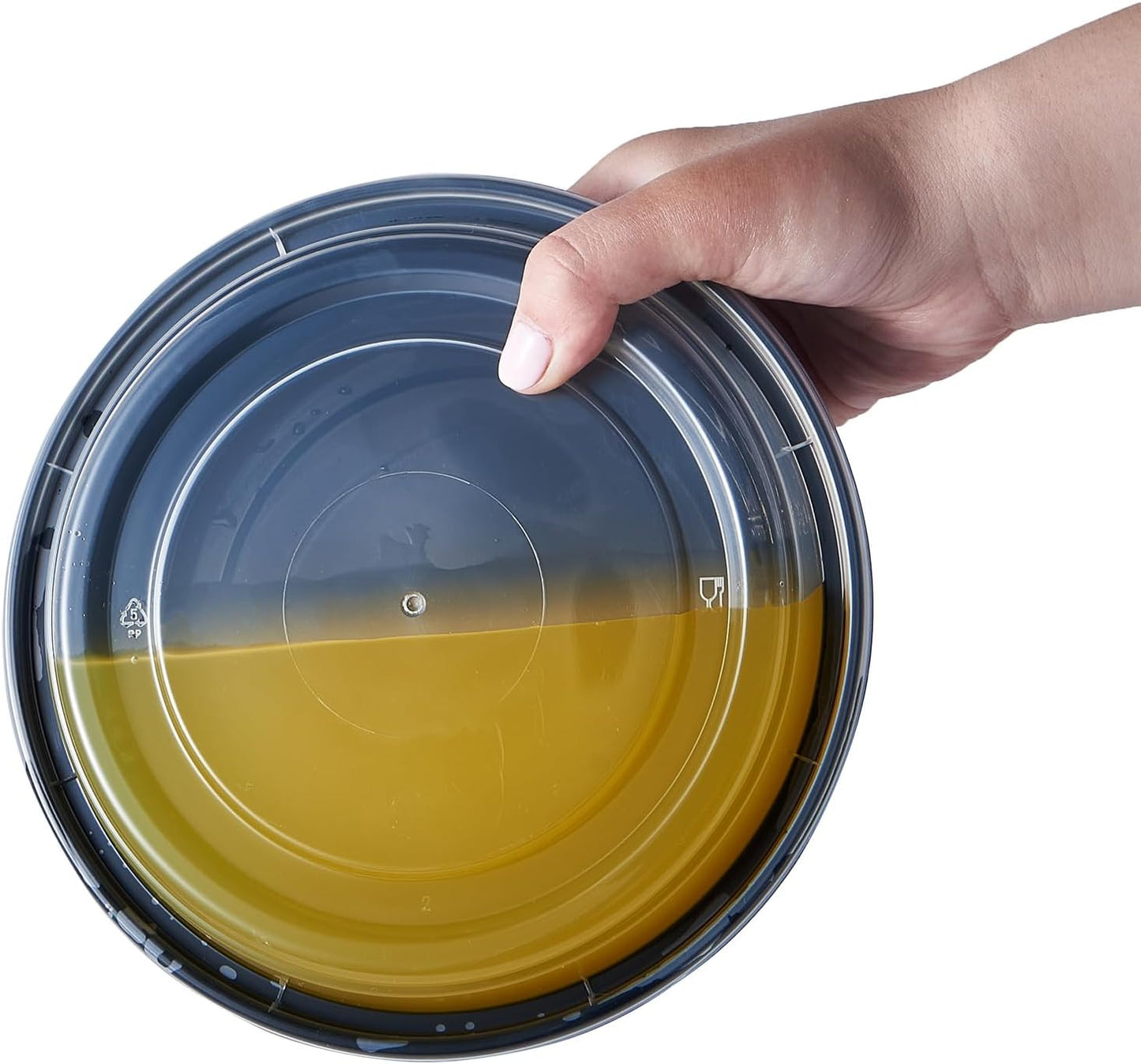 FULING 24 oz 150 ct Round Meal Prep Food Storage Containers with Lids To Go Plastic Lunch Plan Box Disposable Take Out Bowls Black BPA Free Reusable Durable Stackable Microwave Freezer Dishwasher Safe