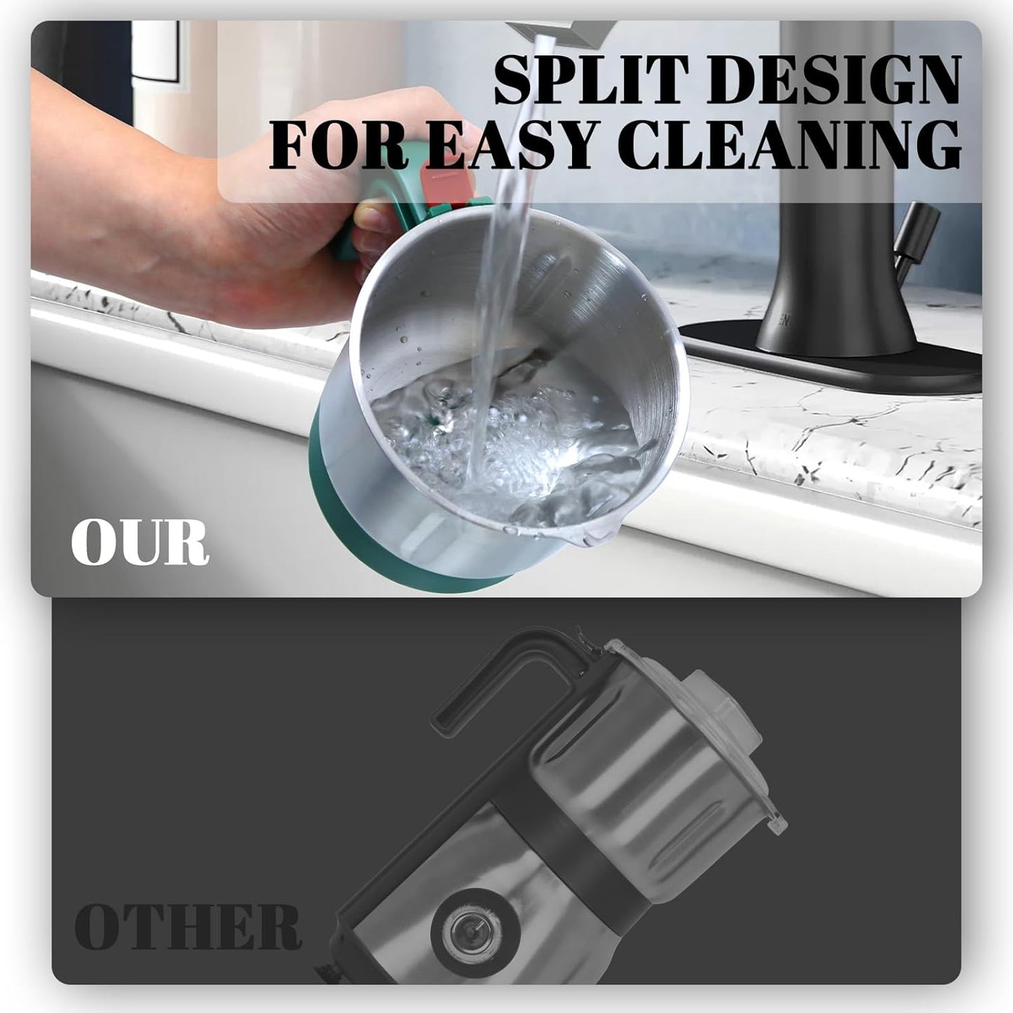 Versatile Kitchen Grinder | 500W Electric Mill | Grinds Spices, Nuts, Grains, Coffee | 3 Stainless Steel Blades | Wet & Dry Use (Green)