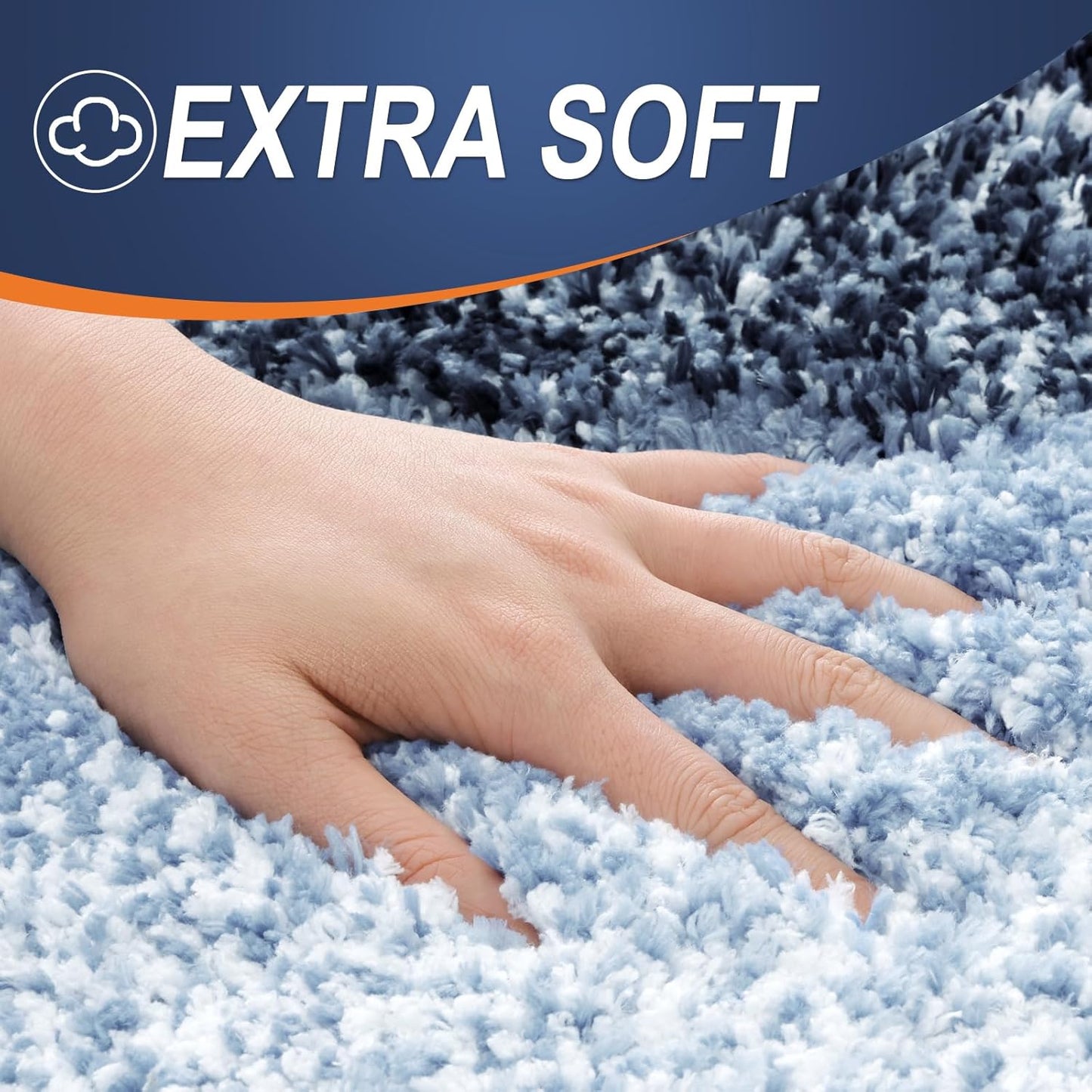 OLANLY Bathroom Runner Rugs 47x20, Extra Soft Absorbent Microfiber Bath Rugs, Rubber Backing, Quick Dry, Washable Bath Mats for Bathroom Floor, Tub and Shower, Home Decor Accessories, Navy Blue