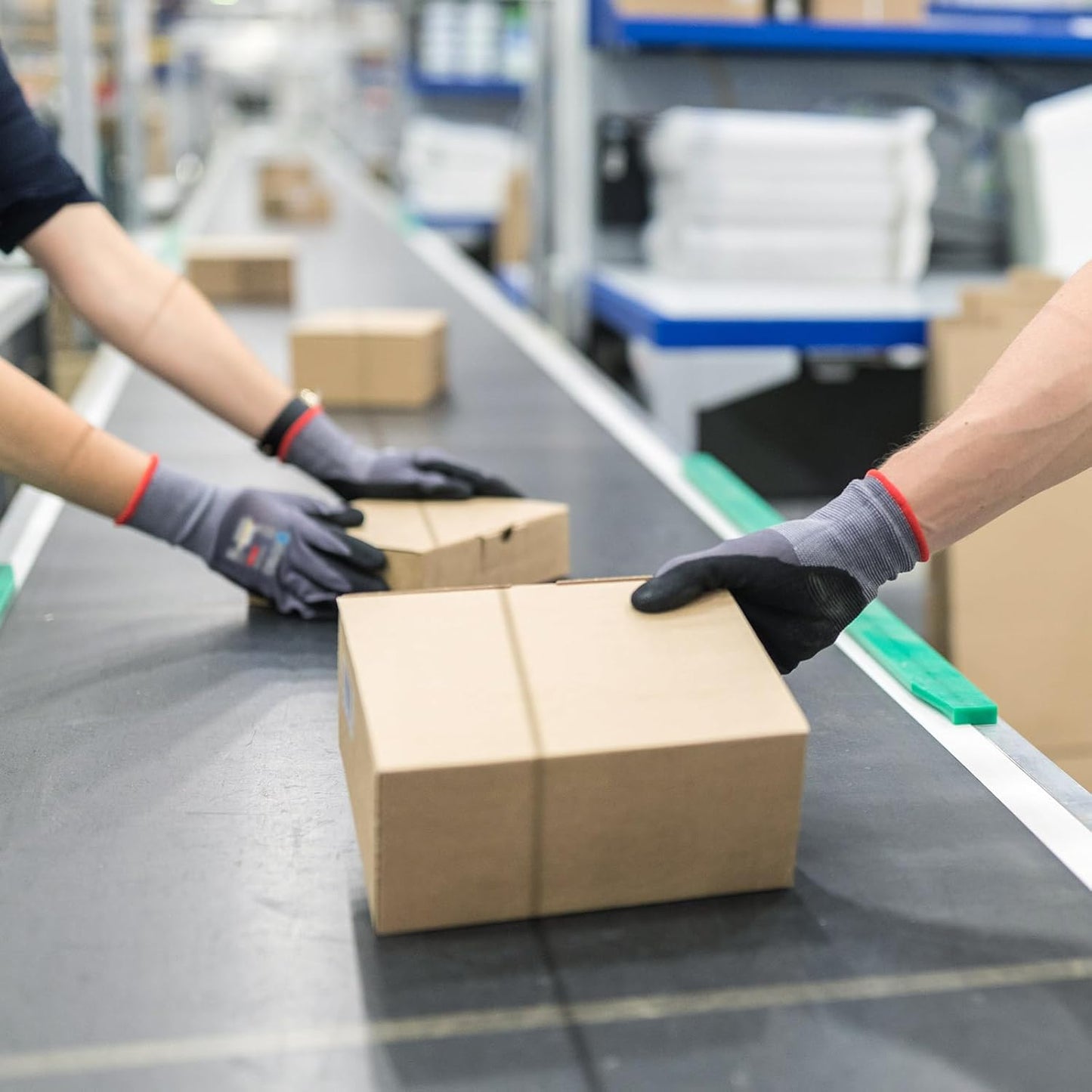 KAYGO Safety Work Gloves MicroFoam Nitrile Coated, 12 Pairs KG18NB,Seamless Knit Nylon Glove for Men and Women, Ideal for Automotive,Warehouse,Construction (Large,Gray)