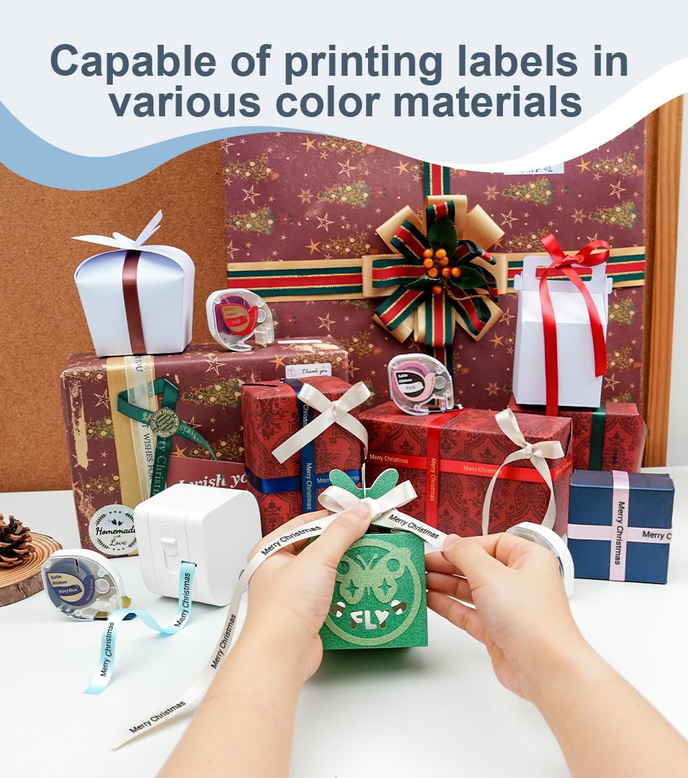 Phomemo P12 PRO Label Maker Machine with Tape, Mini Bluetooth Portable Thermal Labelmaker for School, Office, Organizing, Kitchen, Wireless Small Label Makers with Multiple Templates, White