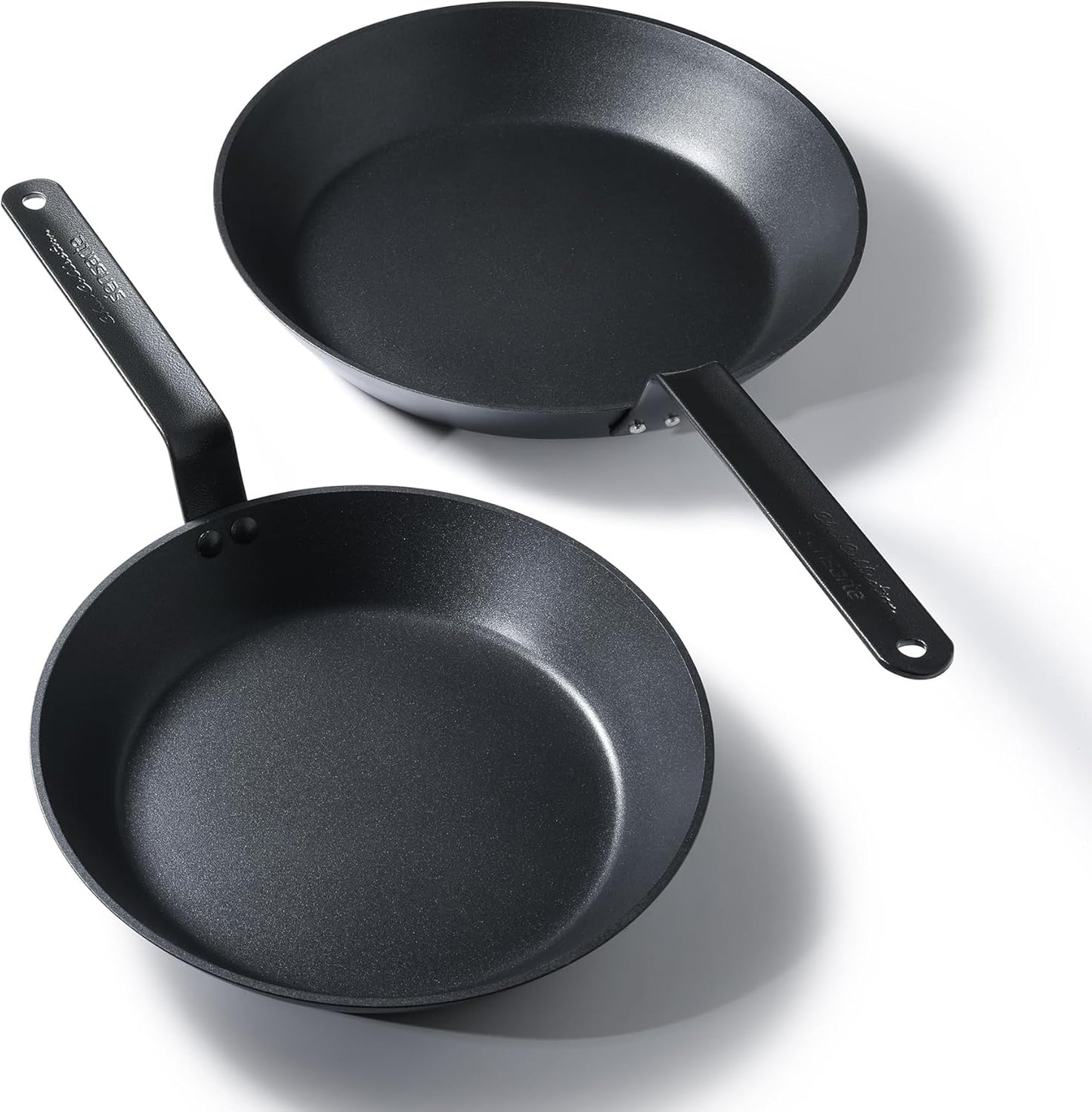 SENSARTE Nonstick Frying Pan Set 2-Piece, Oven Safe Skillets with Swiss Coating, Induction Compatible Chef Pan Set, Dishwasher Safe Cooking Pans, PFOA PFOS Free, 10 and 12 Inch