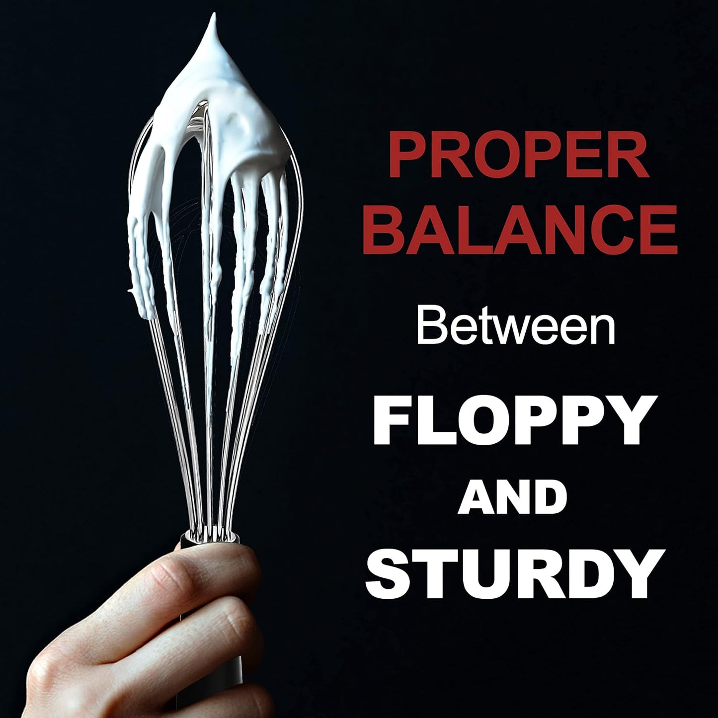 Anaeat Stainless Steel Kitchen Whisk Set of 4, Milk and Egg Beater Blender with Thick Wire for Whisking, Cooking, Baking, Beating and Stirring - 11'' Flat Whisk and 8.5''+10.5''+12'' Balloon Whisks