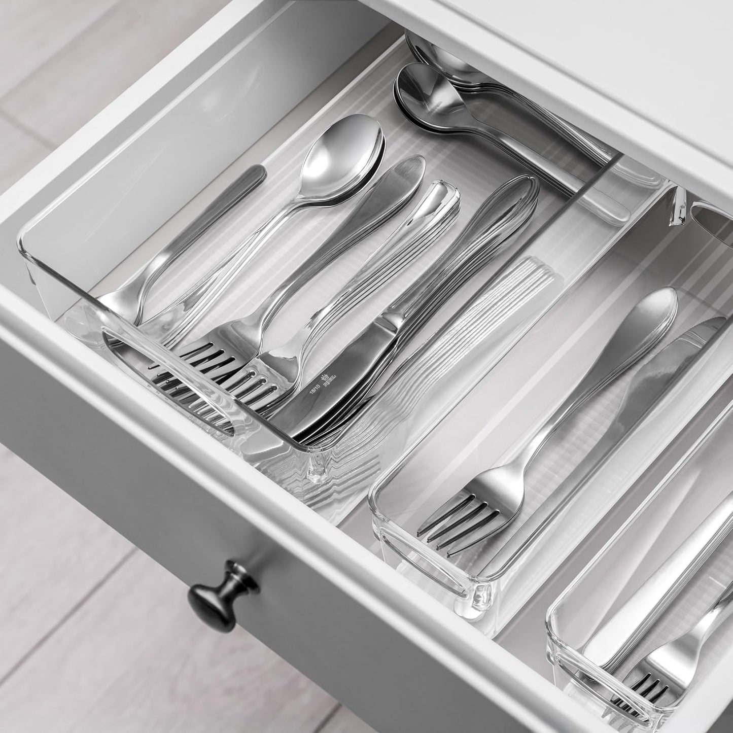 Sorbus 10-Pack Medium Clear Plastic Organizing Bins – Clear Bins for Organizing, Refrigerator Organizers, Fridge Organizer, Pantry Storage, Kitchen Organizer, and Pantry Organizers and Storage Bins