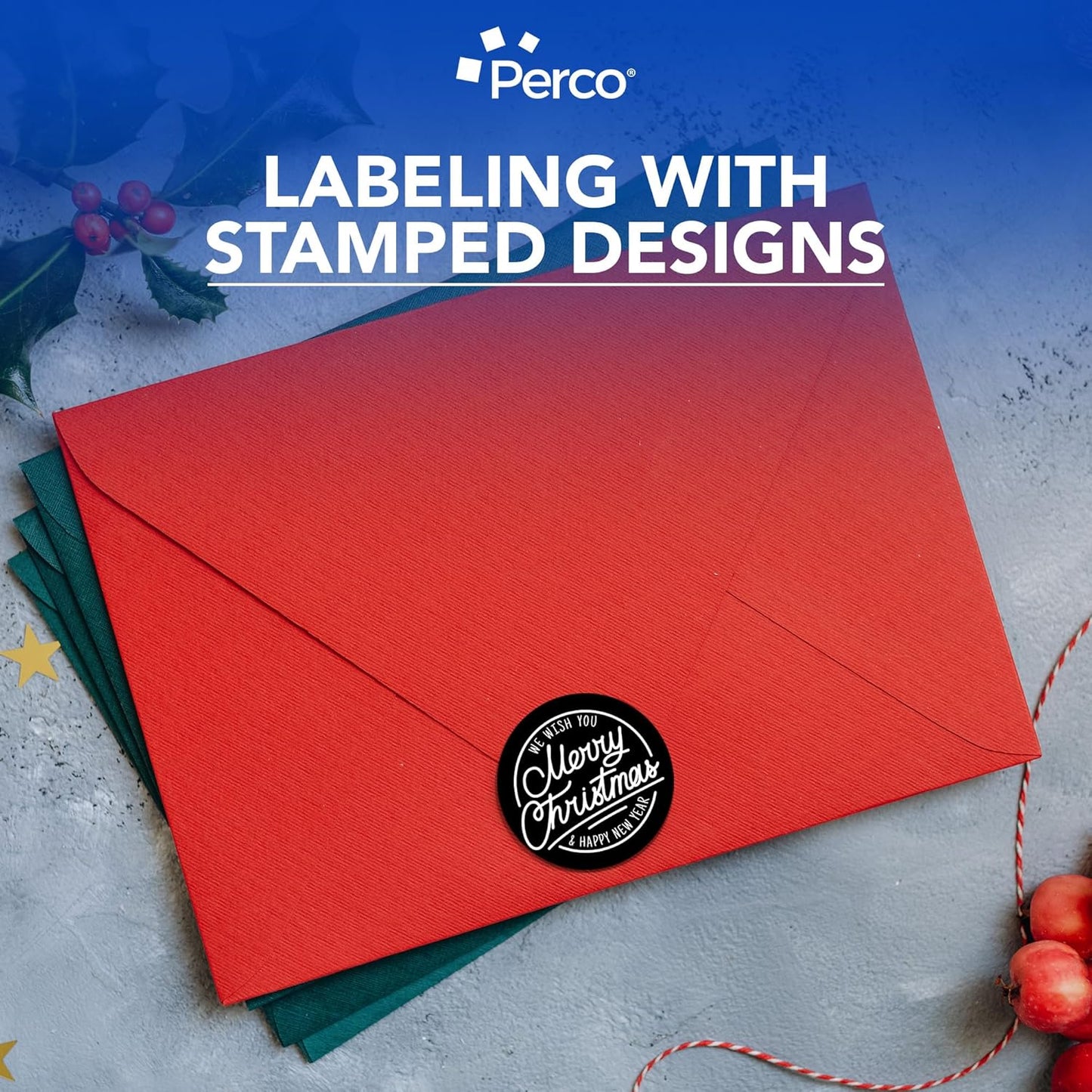 Perco Black 3-Inch Round Circle Dot Sticker Labels with Easy Peel Perforation - 500 Labels per Roll - Strong Adhesion, Vibrant Colors for Organizing, Crafting & More - Made in USA