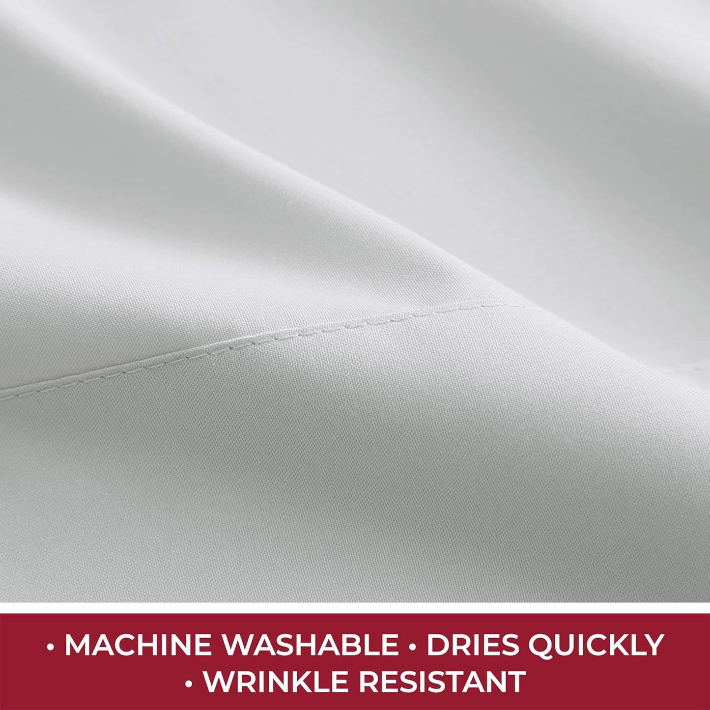 Mellanni RV Short Queen Sheets - 4 PC Iconic Collection Bedding - Hotel Luxury, Extra Soft, Cooling Bed Sheets - Deep Pocket up to 10 inch (RV/Short Queen, Light Gray)