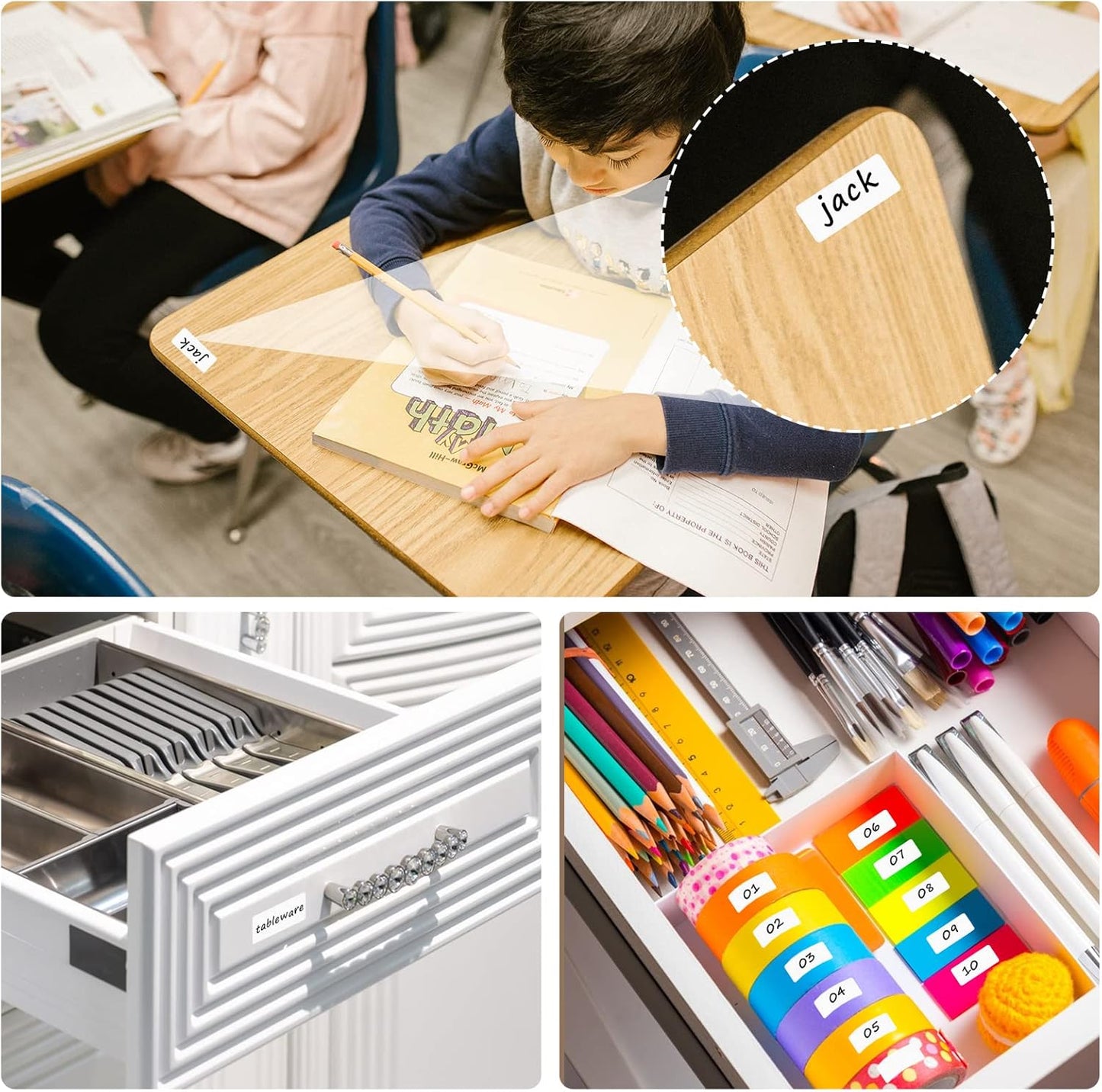 1680 Pcs Matte White Labels Blank Stickers Small Sticky Labels Removable Price Tags Labels Stickers for Jars Boxes Envelopes File Folders School Office Home (10 X 20 mm)