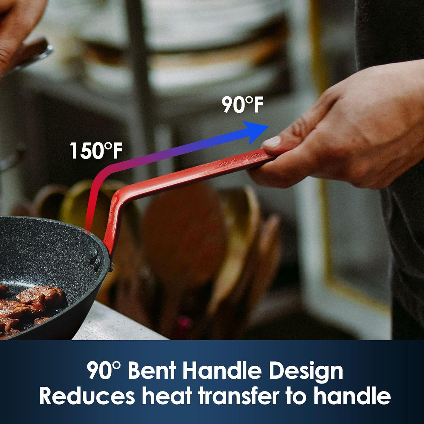 SENSARTE Nonstick Frying Pan Set 2-Piece, Oven Safe Skillets with Swiss Coating, Induction Compatible Chef Pan Set, Dishwasher Safe Cooking Pans, PFOA PFOS Free, 10 and 12 Inch