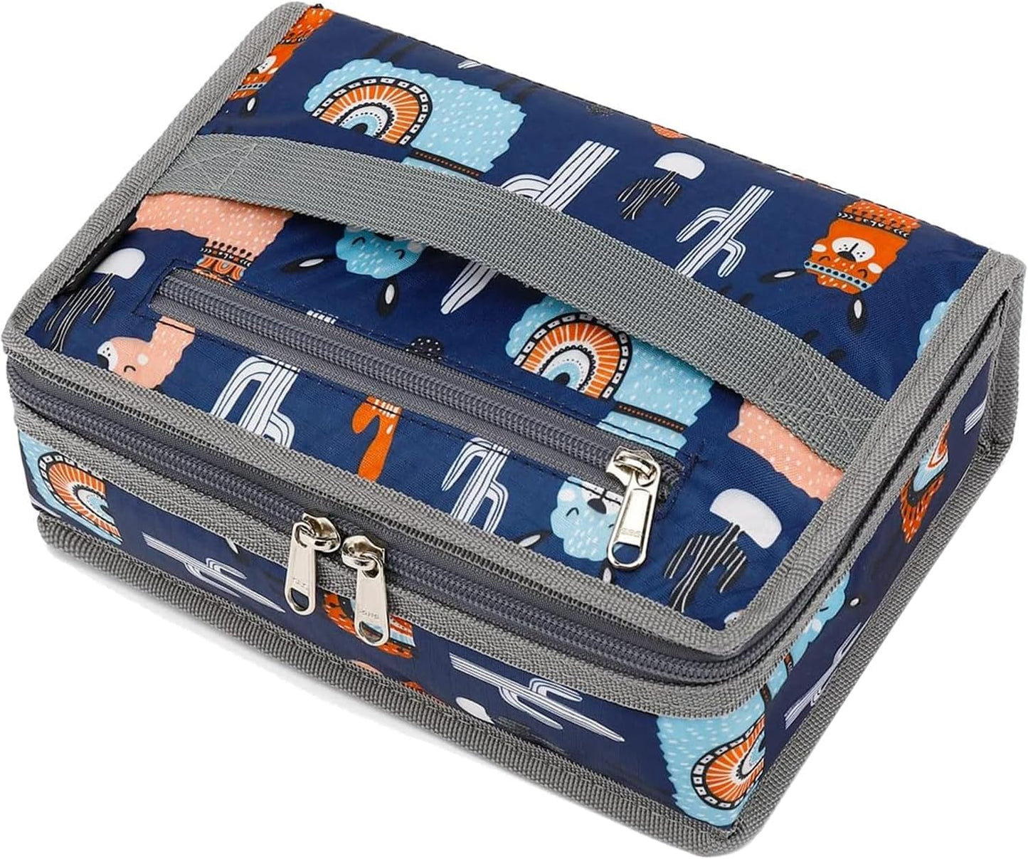 FlowFly Small Insulated Lunch box Portable Soft Bag Mini Cooler Thermal Meal Tote Kit with Handle for Work & School (Alpaca)