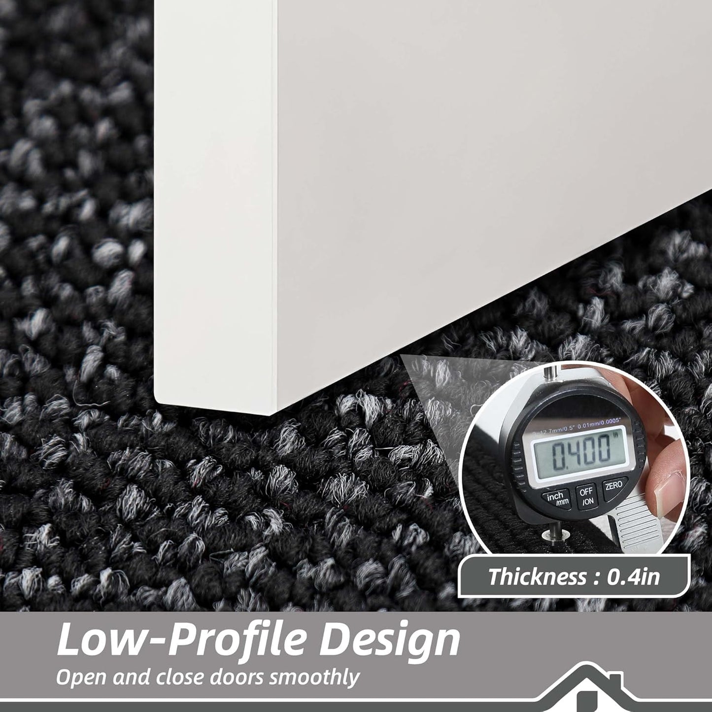 BEQHAUSE Indoor Door Mat 32" x 48", Dirt Trapper Door Mats Non-Slip Entryway Rugs Washable, Resist Dirt Absorbent Welcome Mat, Low Profile Floor Mats for Front Back Door and Entryway, Black