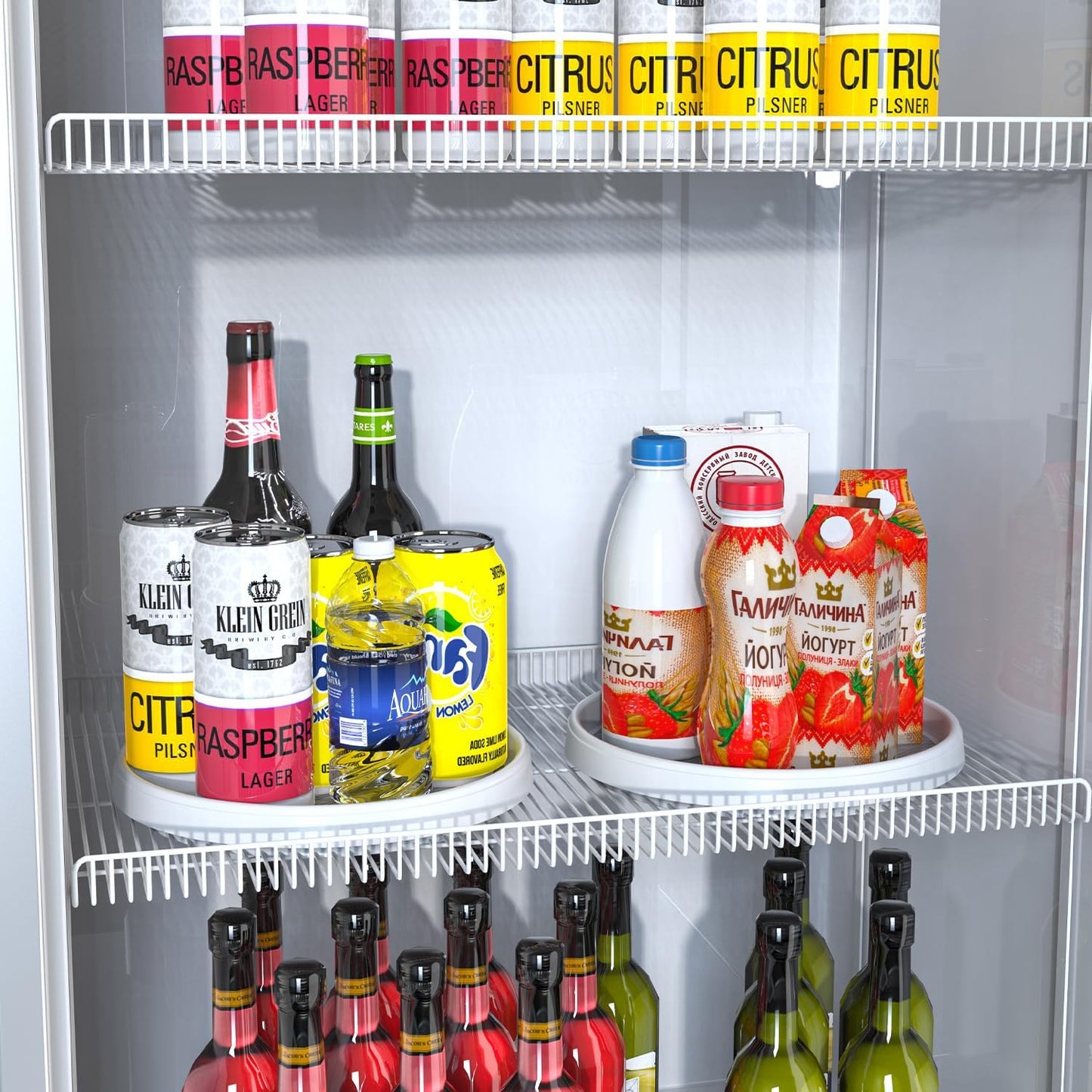 Lazy Susan Organizers for Kitchen Storage - Turntables for Cabinet, Pantry Organization Countertop,Vanity and Table,10 Inch Rotating Tray Spice Rack, Bathroom Fridge and Makeup Organizing,Non Skid