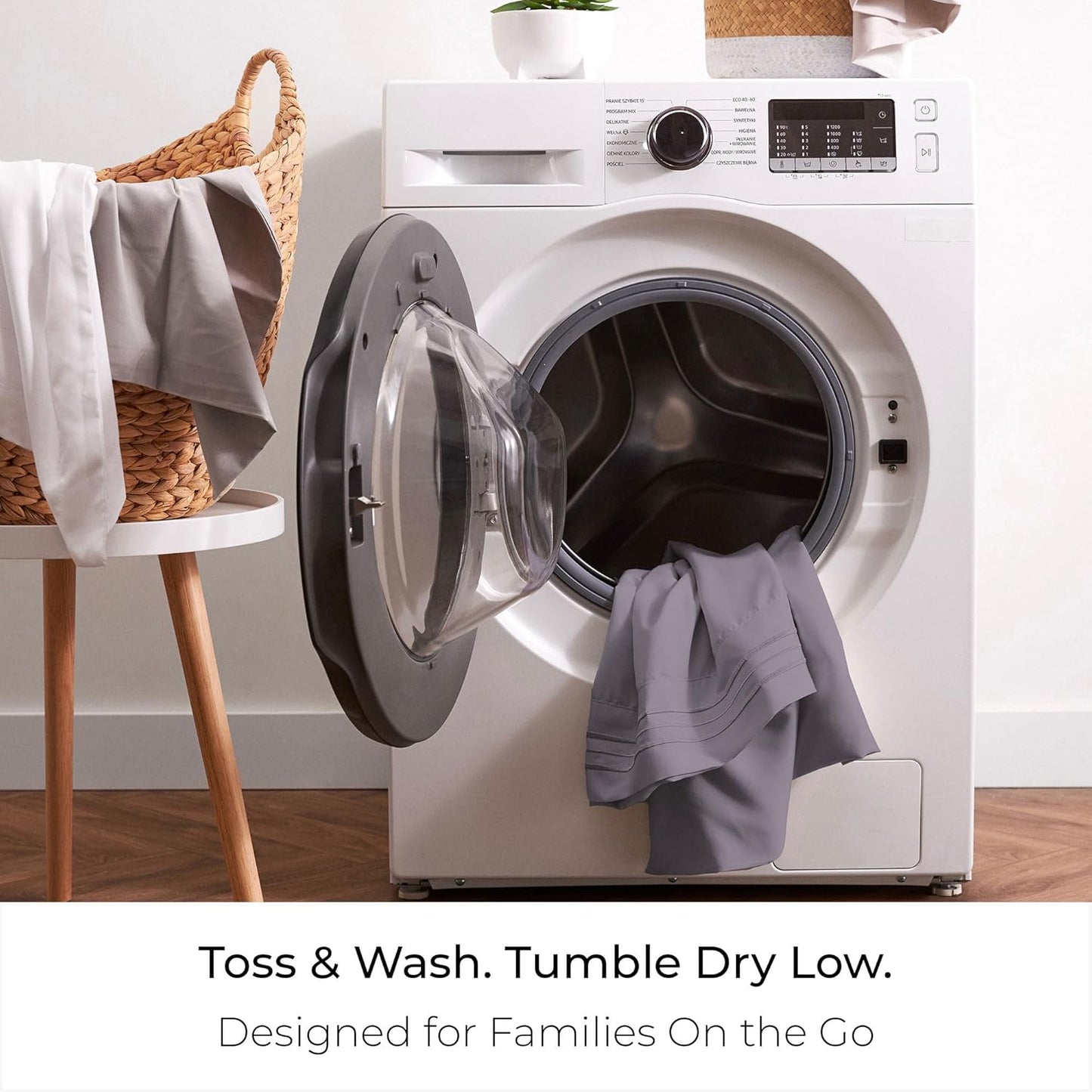 Mellanni California King Sheets Set - 4 PC Iconic Collection Bedding - Hotel Luxury, Extra Soft, Cooling Bed Sheets - Wrinkle, Fade, Stain Resistant (Cal King, Hazy Lilac)