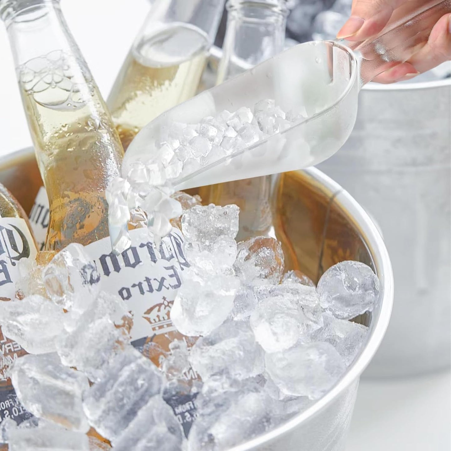 ice maker scoop,ice scoopers for ice bucket,Polycarbonate Utility Ice Scoop, 7 Oz, No BPA,Clear, Ergonomic Handle, Applicable to: Ice Maker, Ice Cream, Pets Food, Coffee Beans(1 pack) (s)