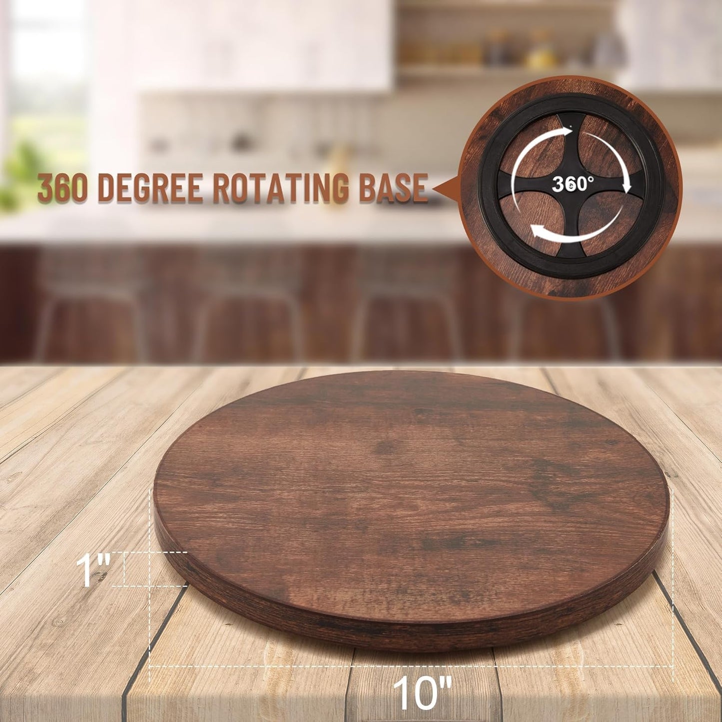 [ 2 Pack ] 10-inch Lazy Susan Organizers, ACIAZAAZ Lazy Susan Turntable for Cabinet, Kitchen Turntable Storage for Table, Countertop, Pantry