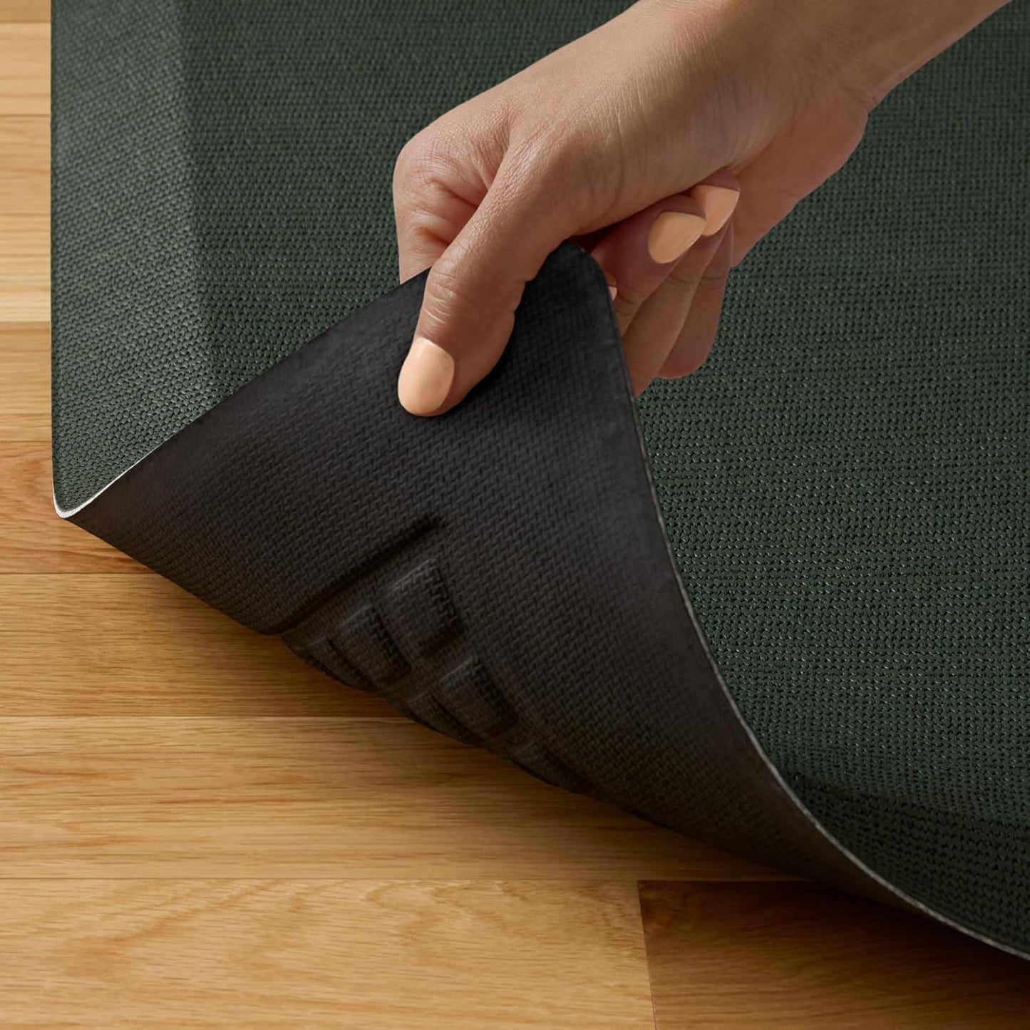 KitchenAid Gourmet Series Kitchen Comfort Gel Mat, Solid Basketweave, Deep Forest Green, 20"x39"