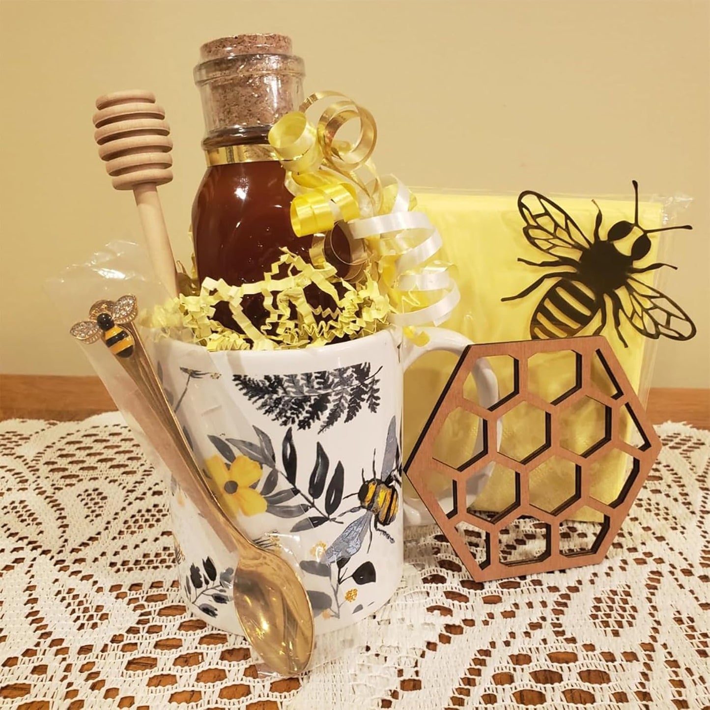 50 Pcs Wooden Honey Dipper Stick Collecting Dispensing Drizzling Jam Portable Wedding Party (6 inch)